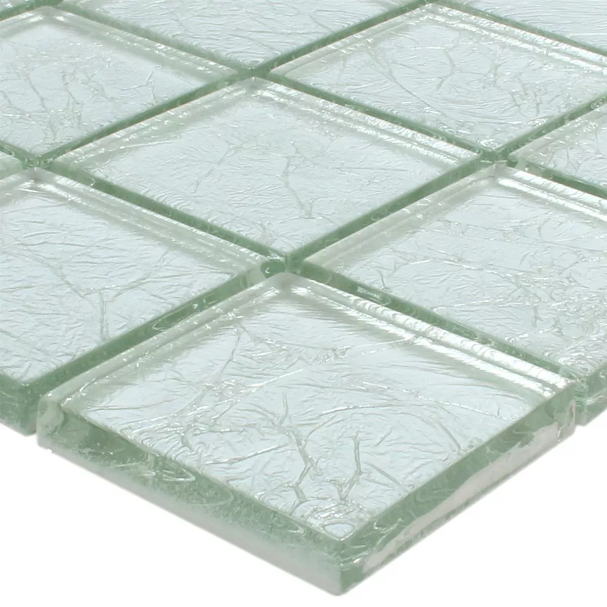 Mosaik Glas Lucca Silver 48x48x8mm Mosaik Glas Lucca Silver 48x48x8mm