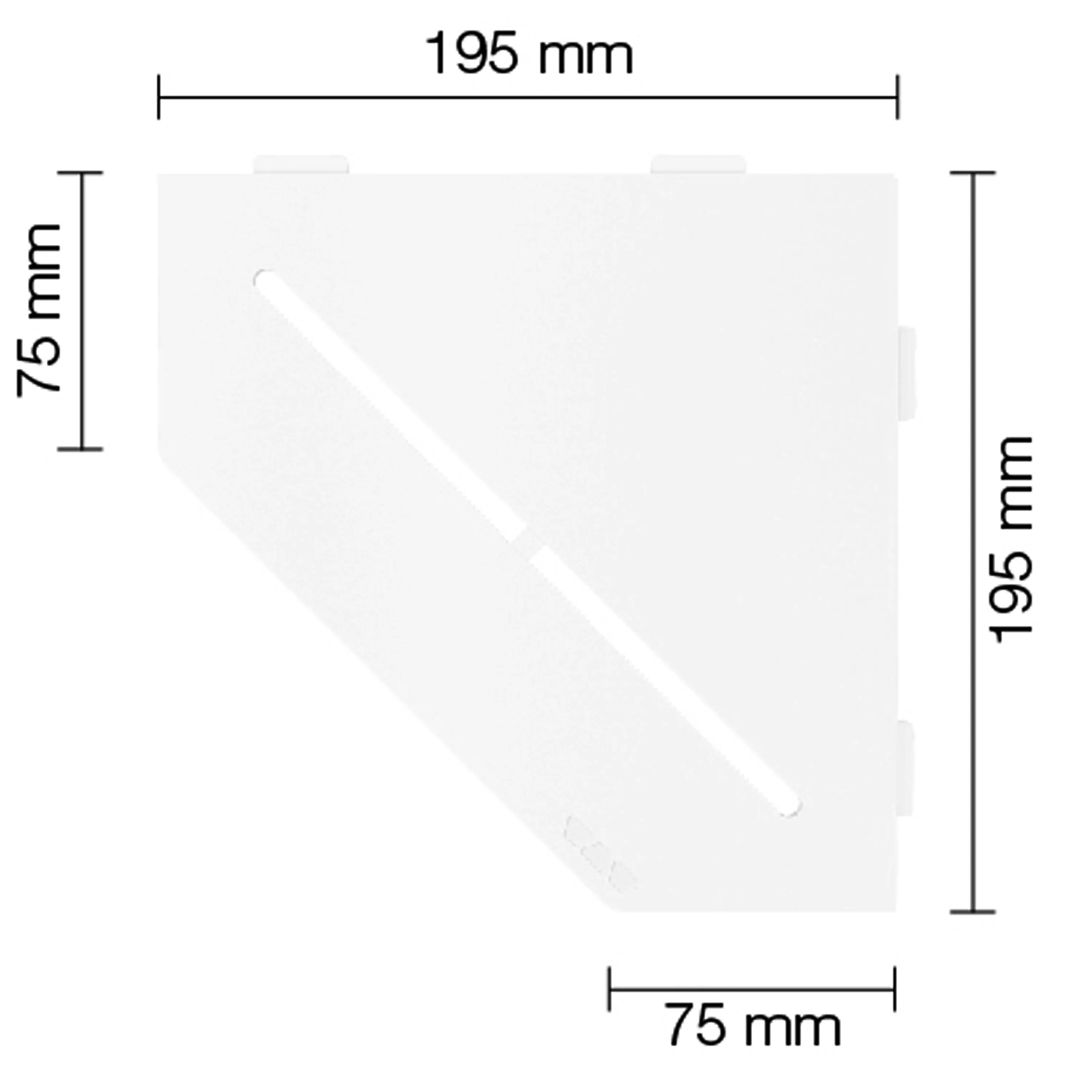 Wandablage Duschablage Schlüter 5eck 19,5x19,5cm Pure Weiß