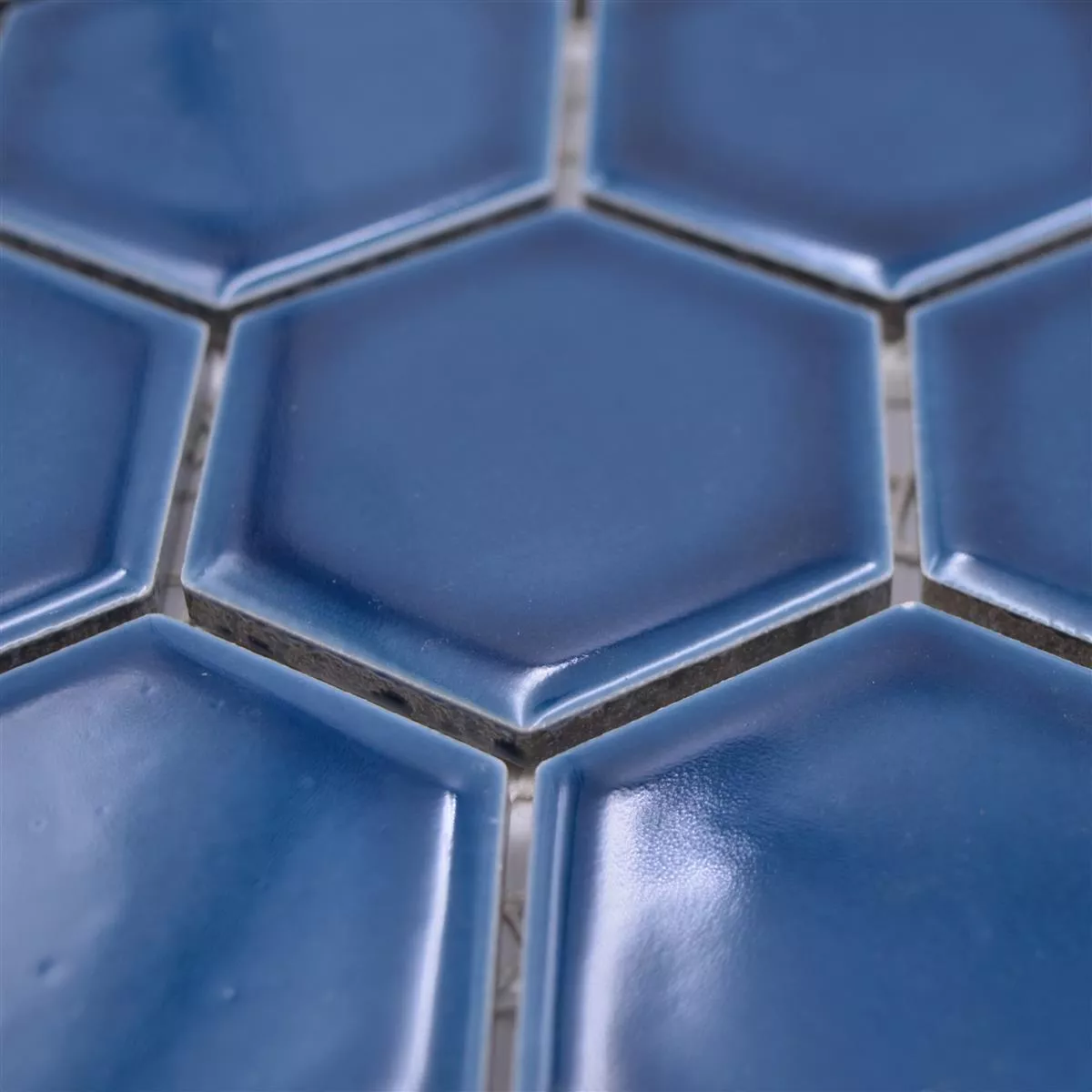 Keramikmosaik Salomon Hexagon Blau Grün H51