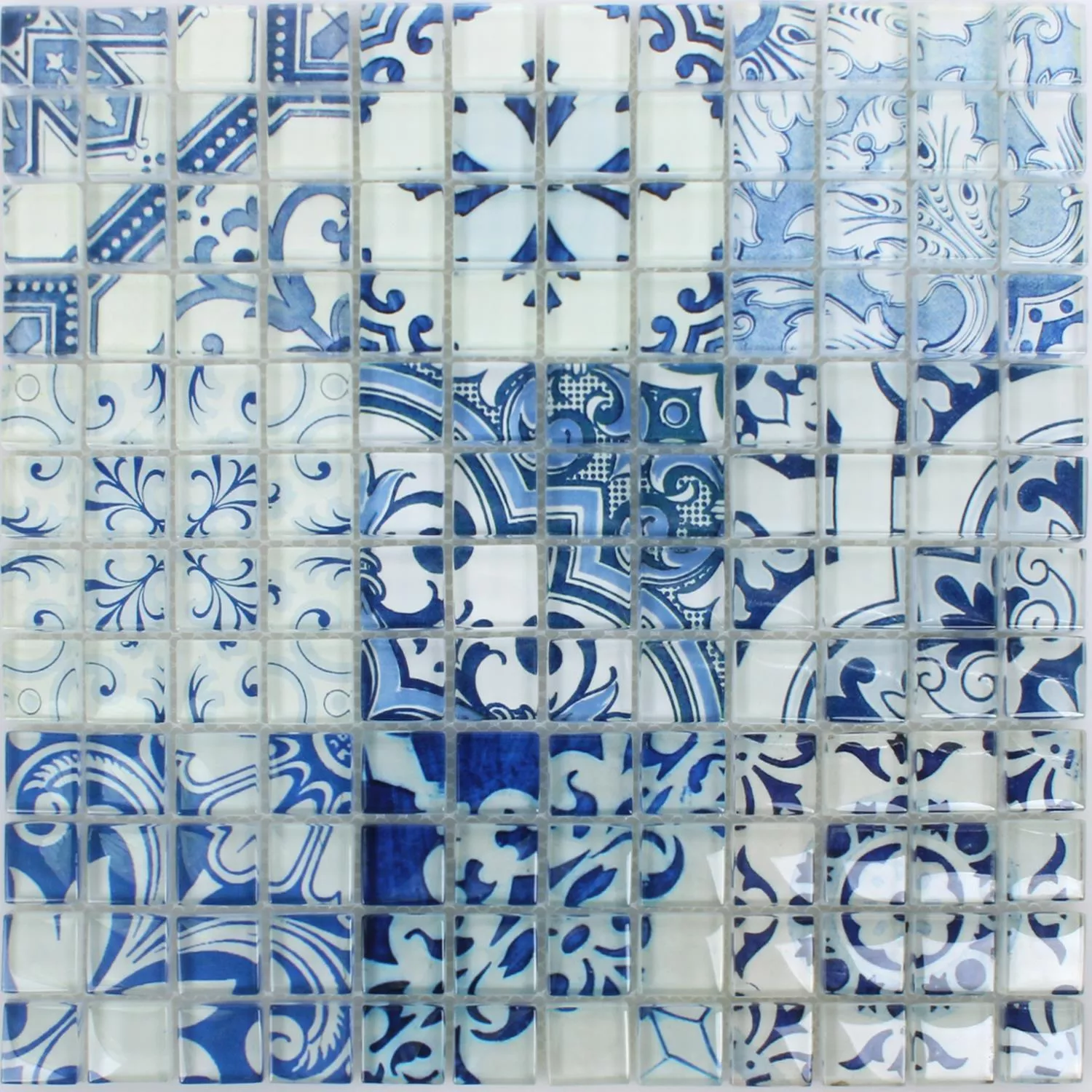 Mosaikfliesen Glas Inspiration Blau