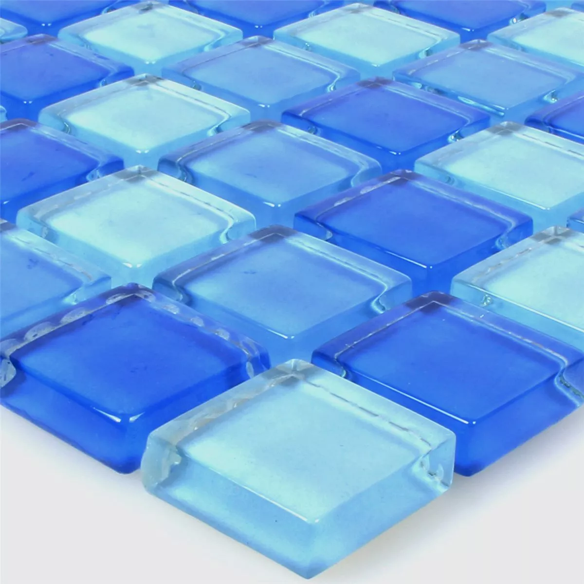 Glas Schwimmbad Pool Mosaik Fliesen Neptune Blau Mix