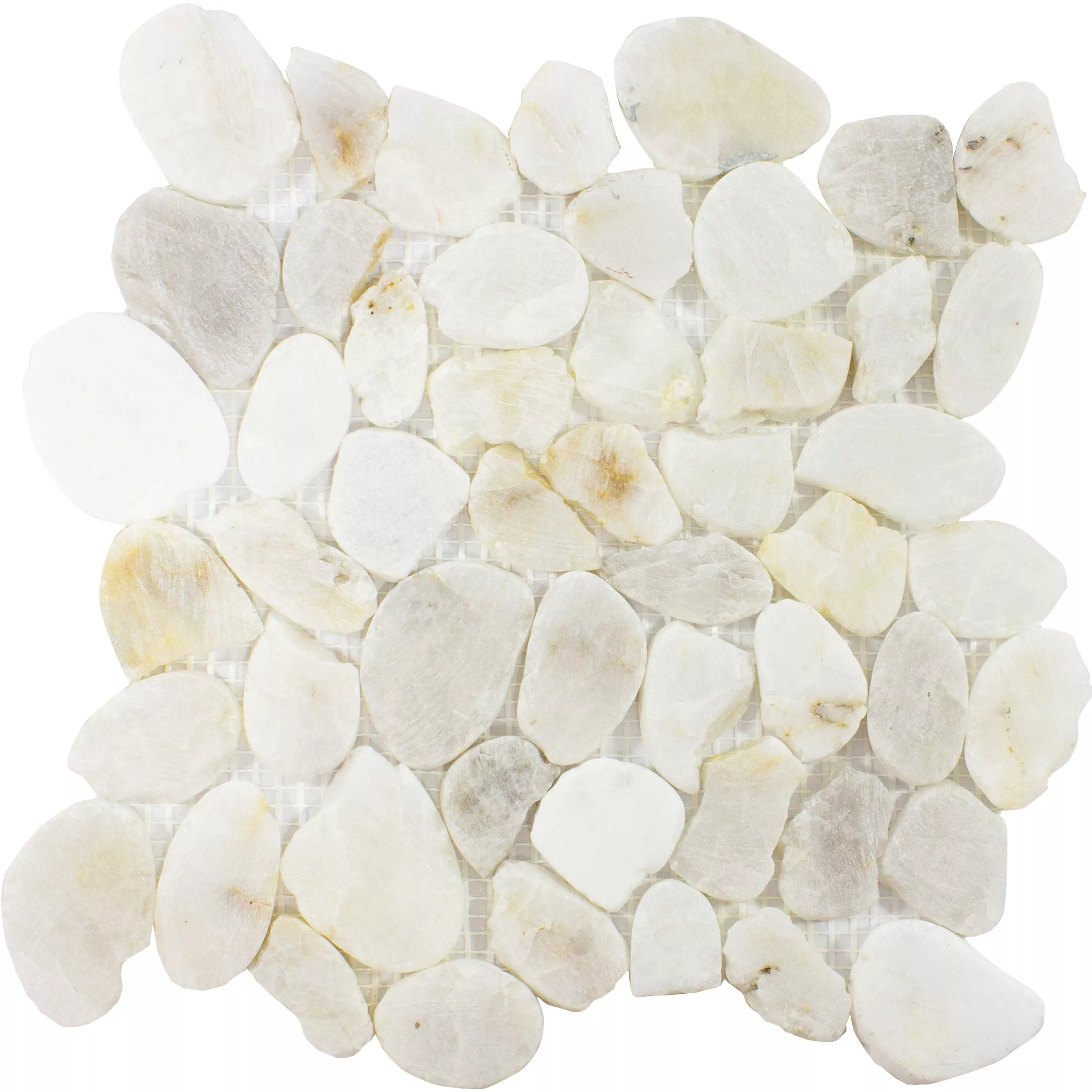 Småsten Mosaik Natursten Riva Vit Småsten Mosaik Natursten Riva Vit