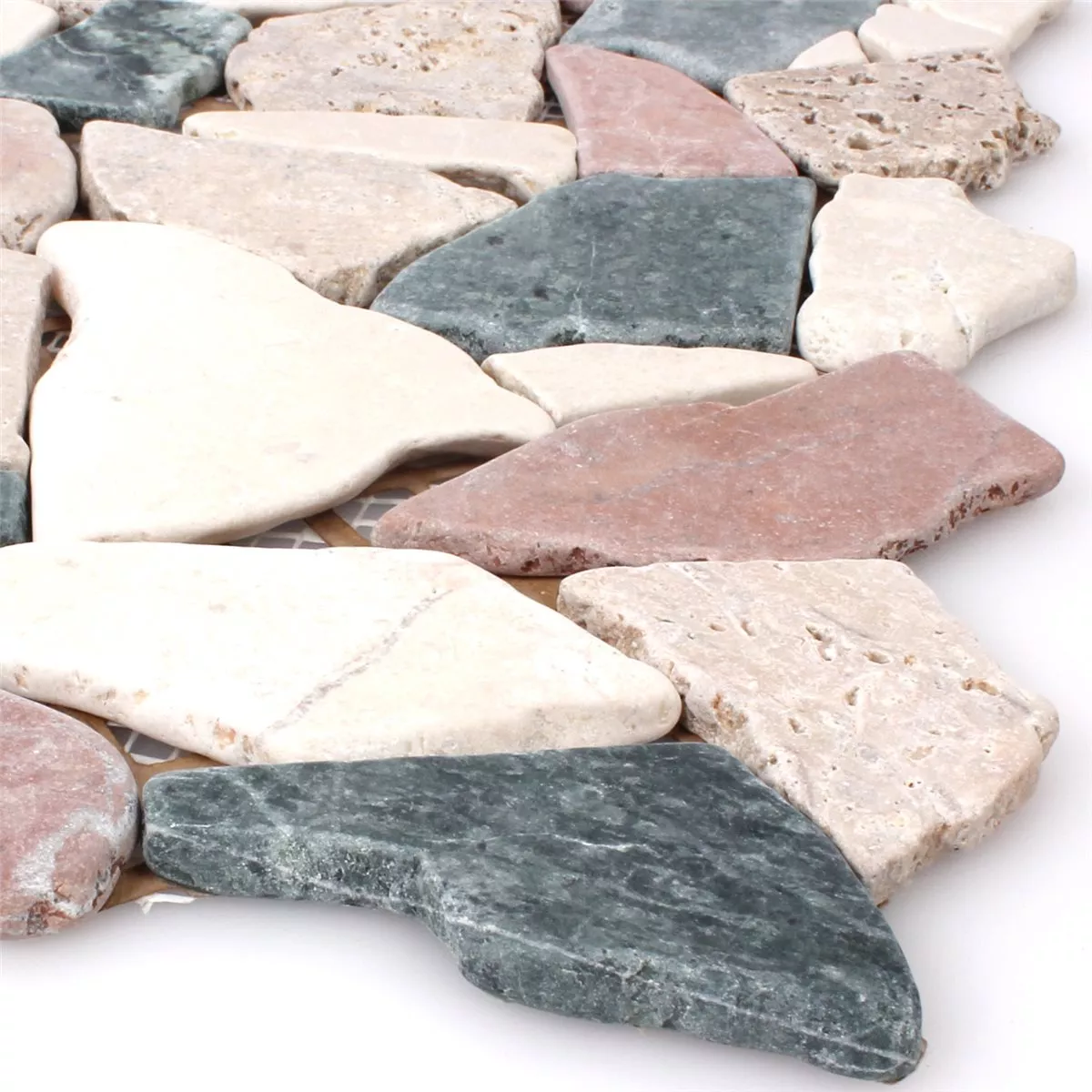 Marmor Brott Natursten Mosaik Solares Färgrik Marmor Brott Natursten Mosaik Solares Färgrik