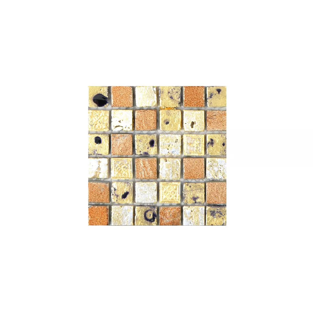 Naturstein Resin Mosaikfliesen Lucky Gold Bronze