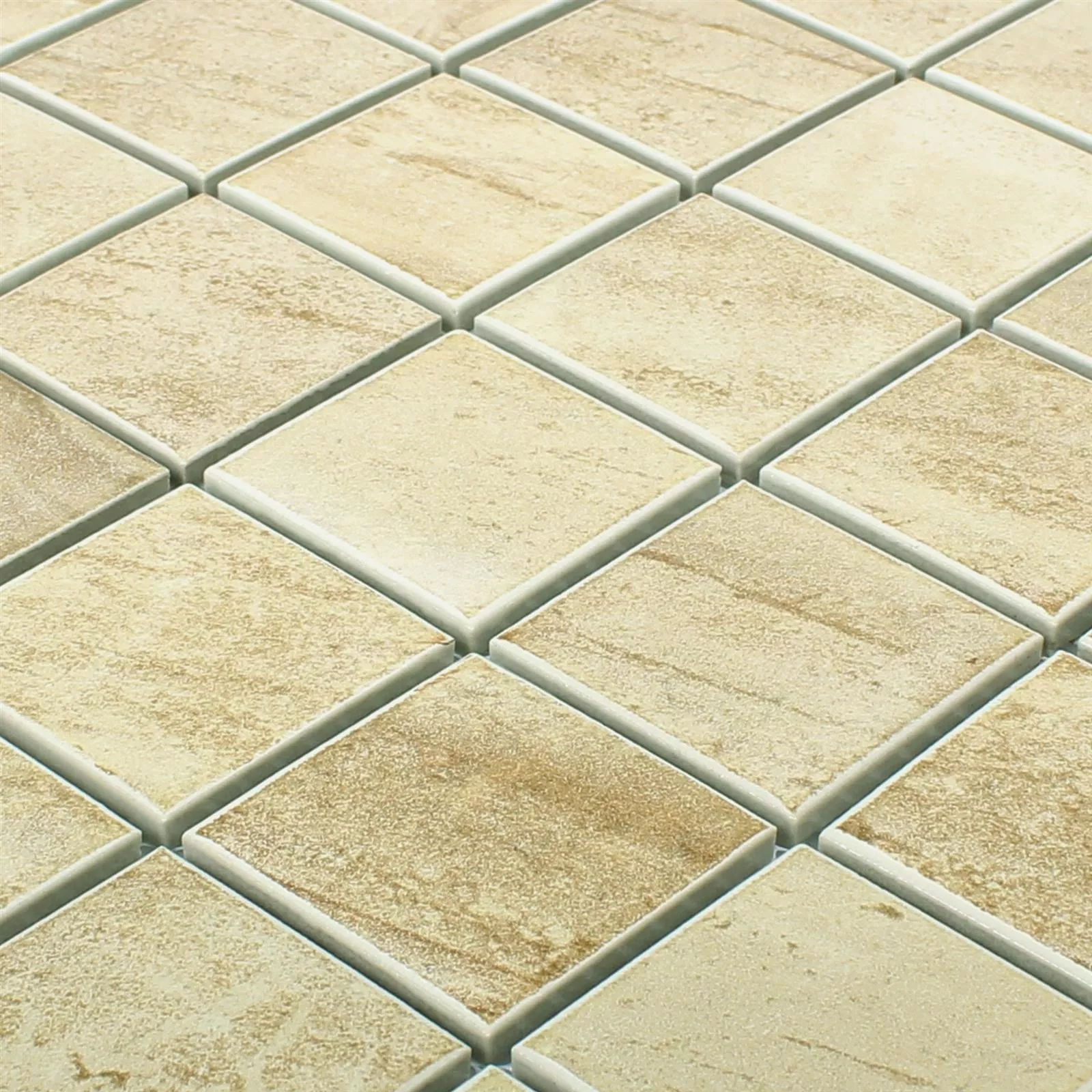 Keramik Betonoptik Mosaikfliesen Shepherd Beige