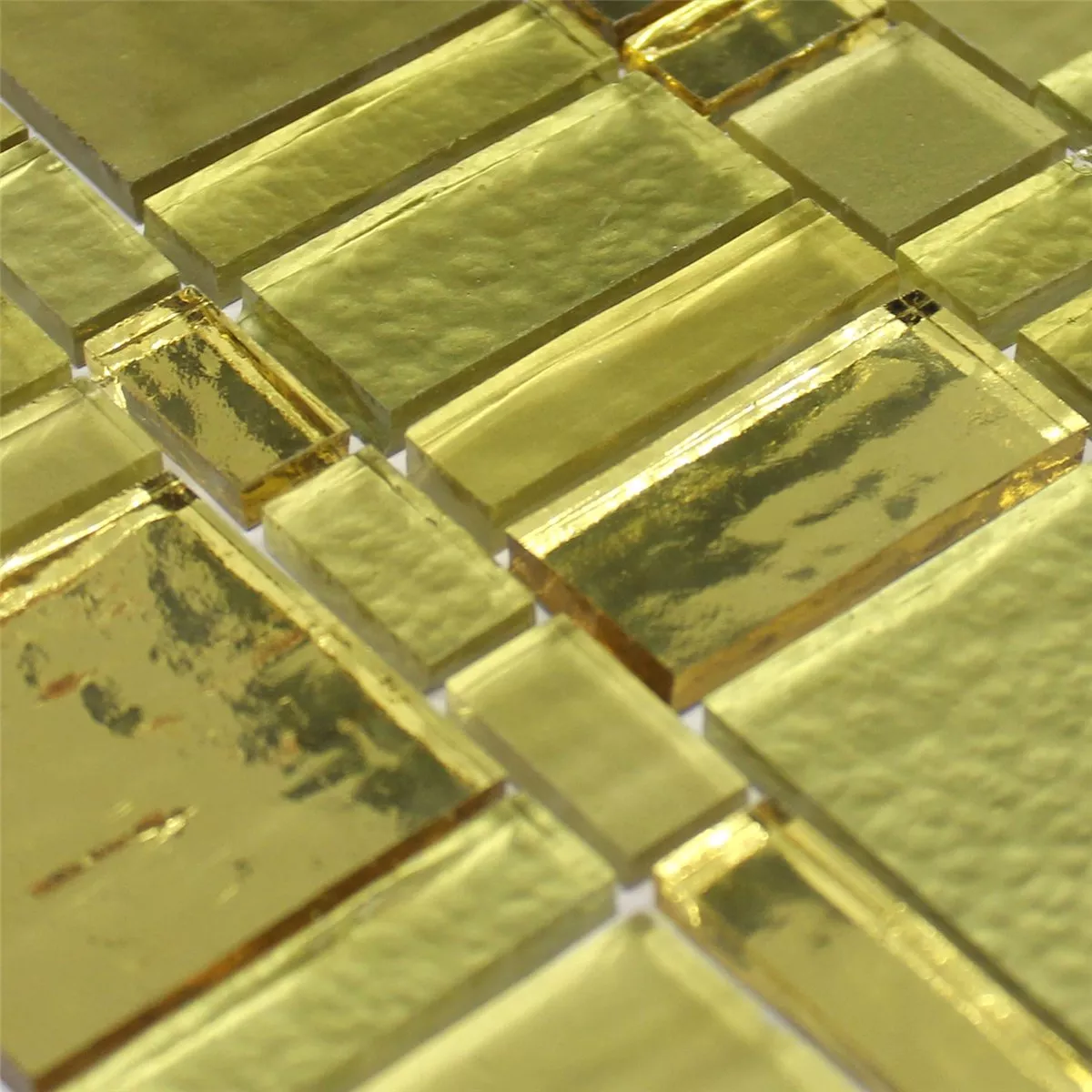 Glas Fliesen Trend Recycling Mosaik Liberty Topaz Gold