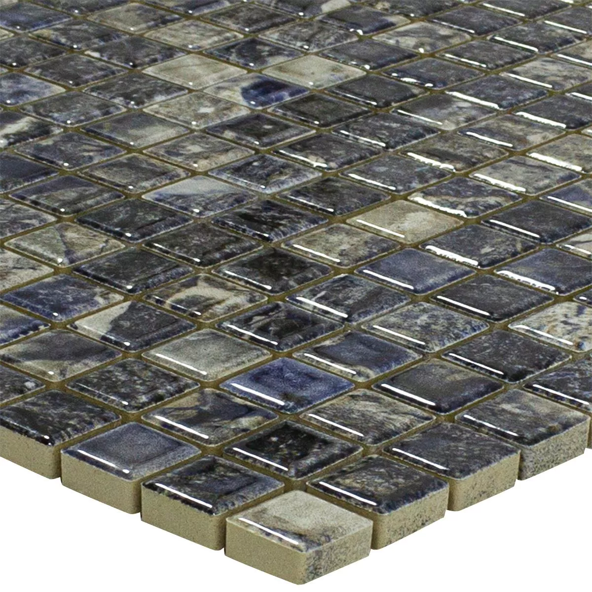 Keramikmosaik Plattor Elysium Marmor Optik Mörkblå 12 Keramikmosaik Plattor Elysium Marmor Optik Mörkblå 12