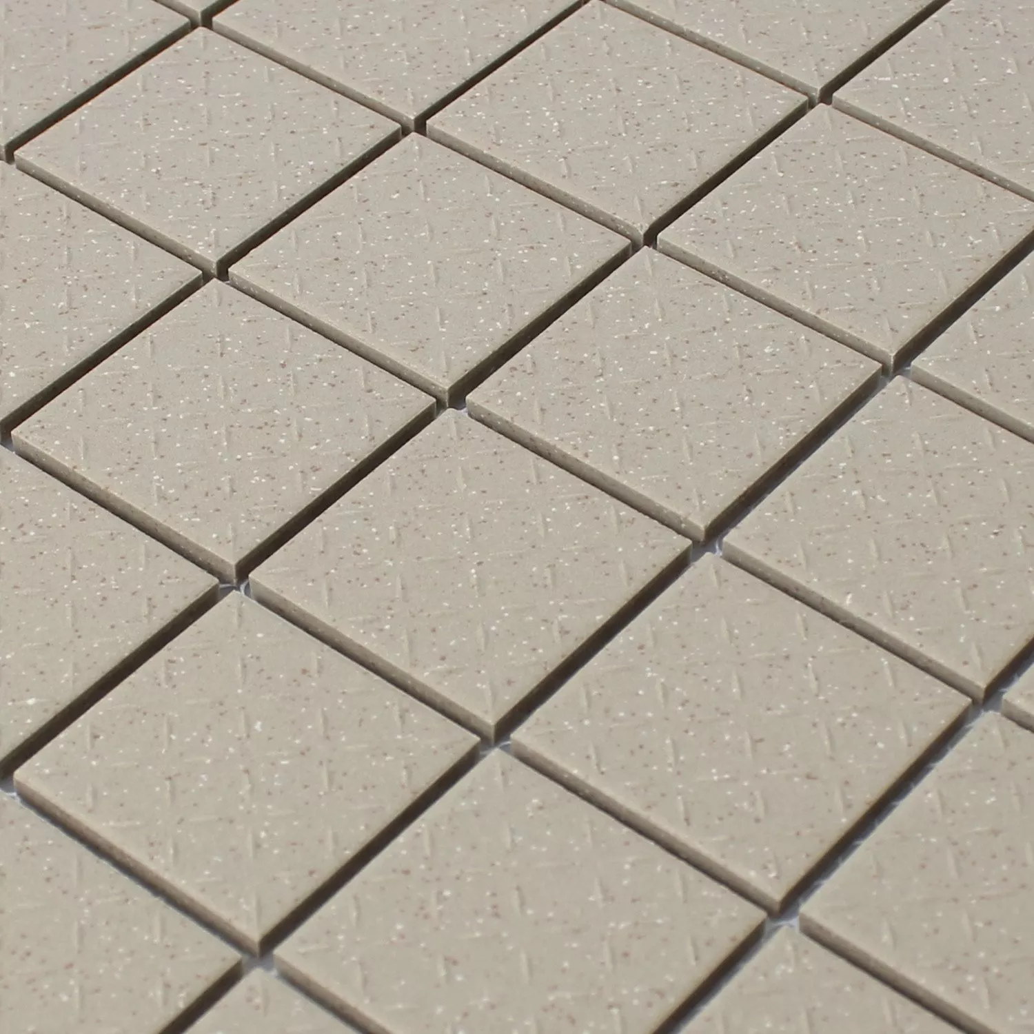 Mosaikfliesen Keramik Beige Gespenkelt Matt R11