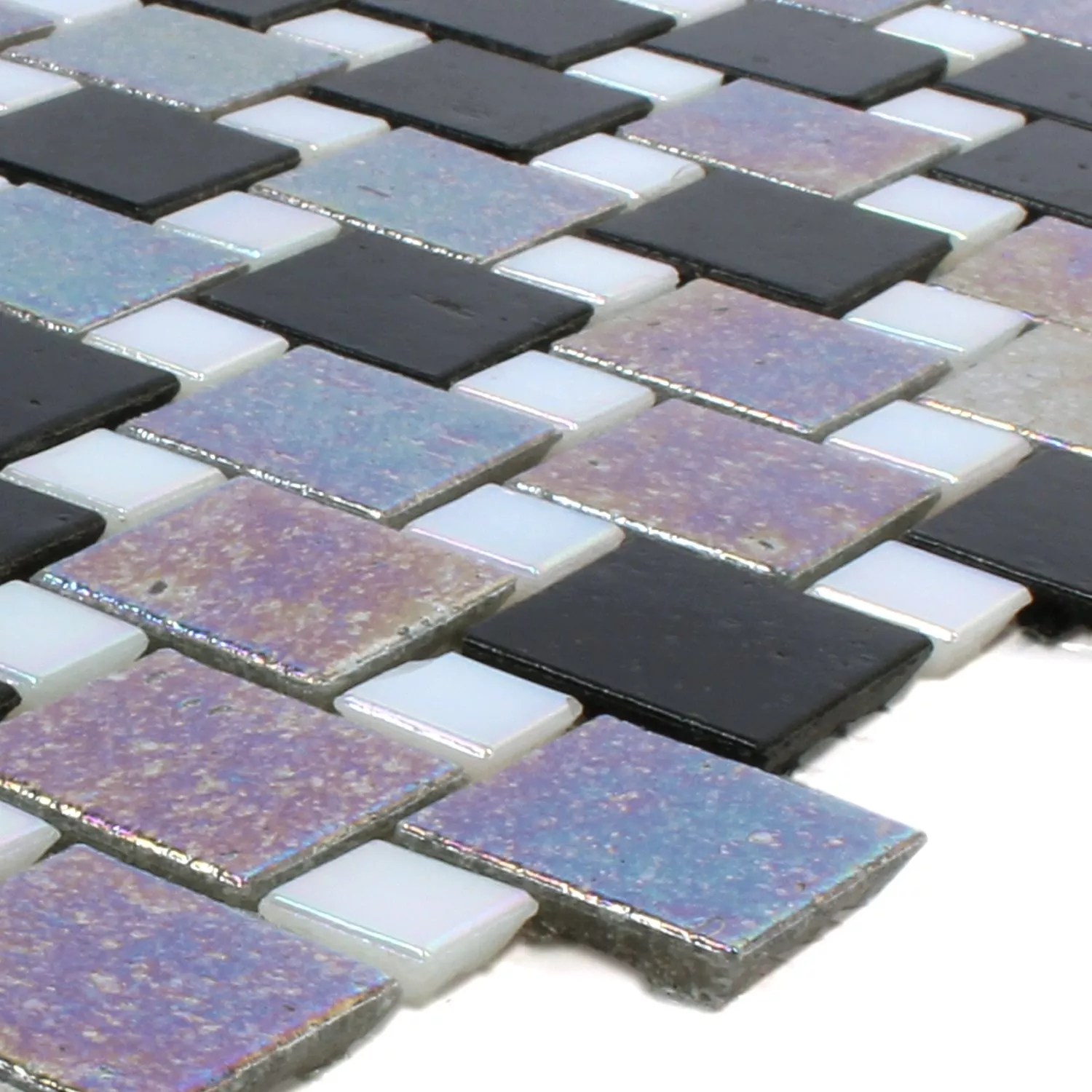 Mosaik Glas Tahiti Grå Svart Mosaik Glas Tahiti Grå Svart