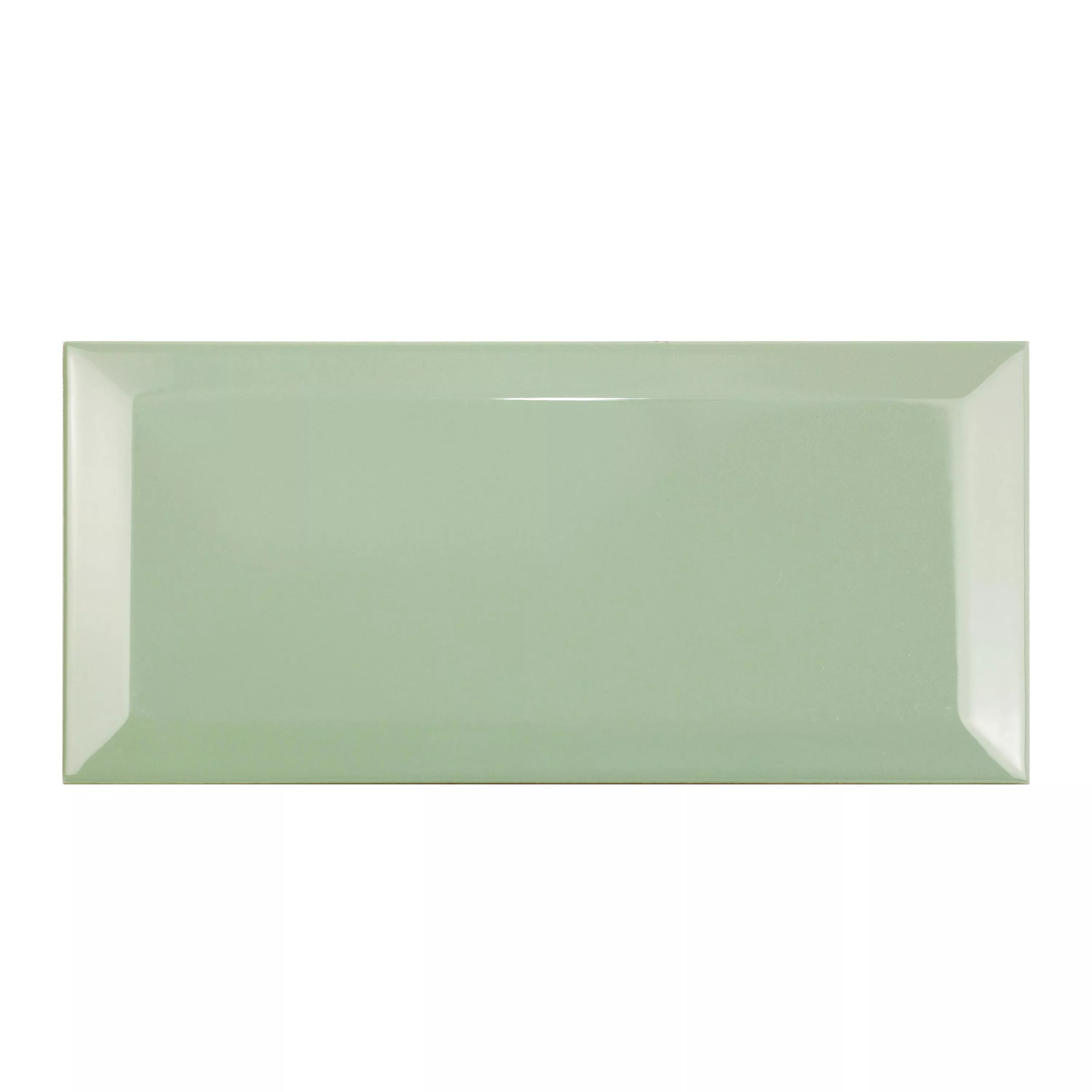 Metro Kakel Brasilia Med Fasett 7,5x15x0,7cm Verde Metro Kakel Brasilia Med Fasett 7,5x15x0,7cm Verde