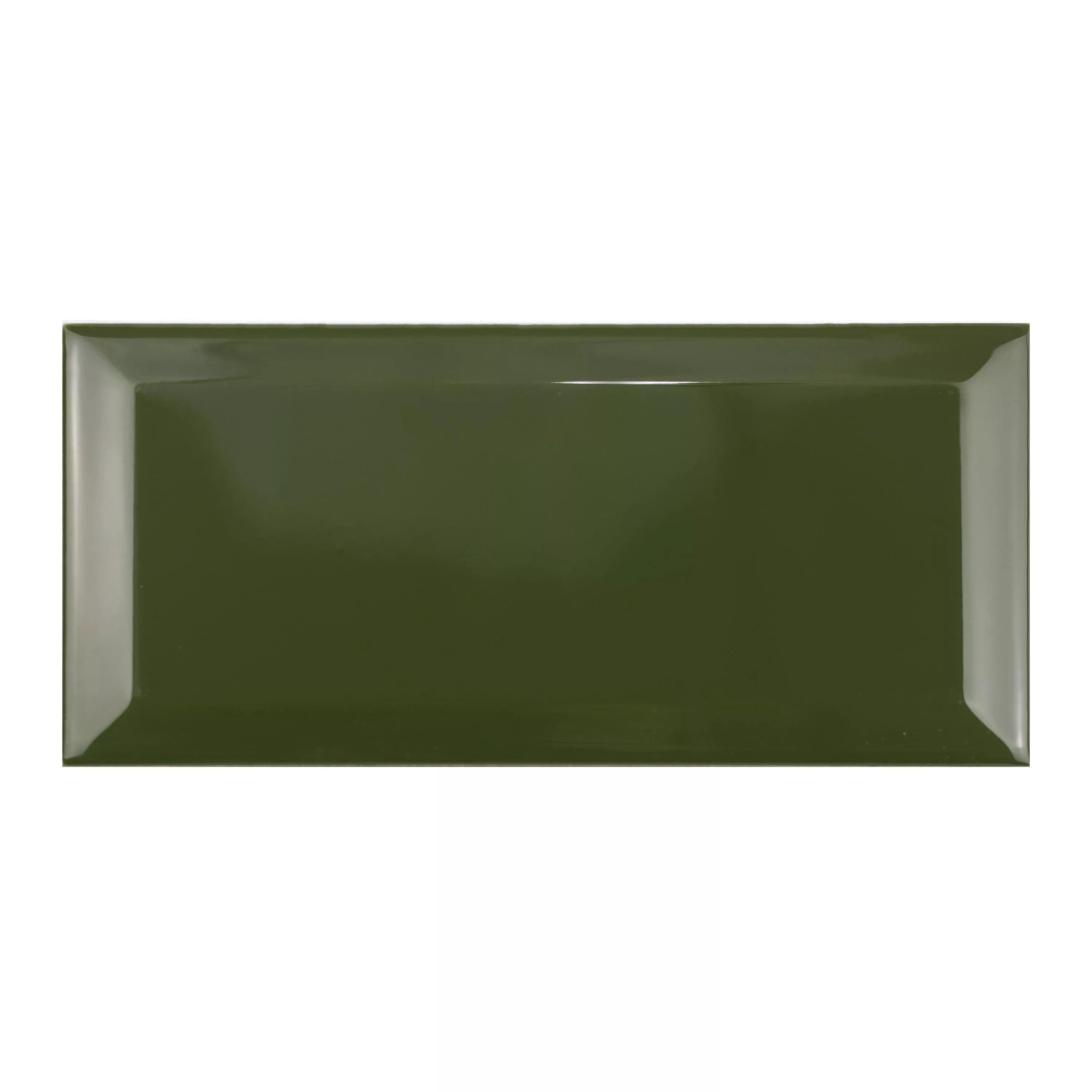 Metro Kakel Brasilia Med Fasett 7,5x15x0,7cm Verde Botella Metro Kakel Brasilia Med Fasett 7,5x15x0,7cm Verde Botella