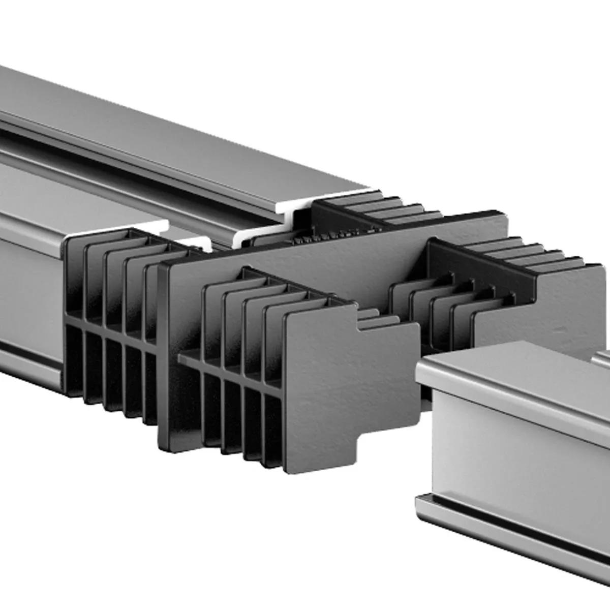 Kontaktdon för aluminiumskena svart Kontaktdon för aluminiumskena svart
