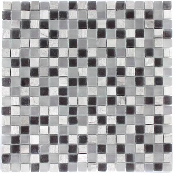 Mosaikfliesen Glas Marmor 15x15x8mm Lila Mix