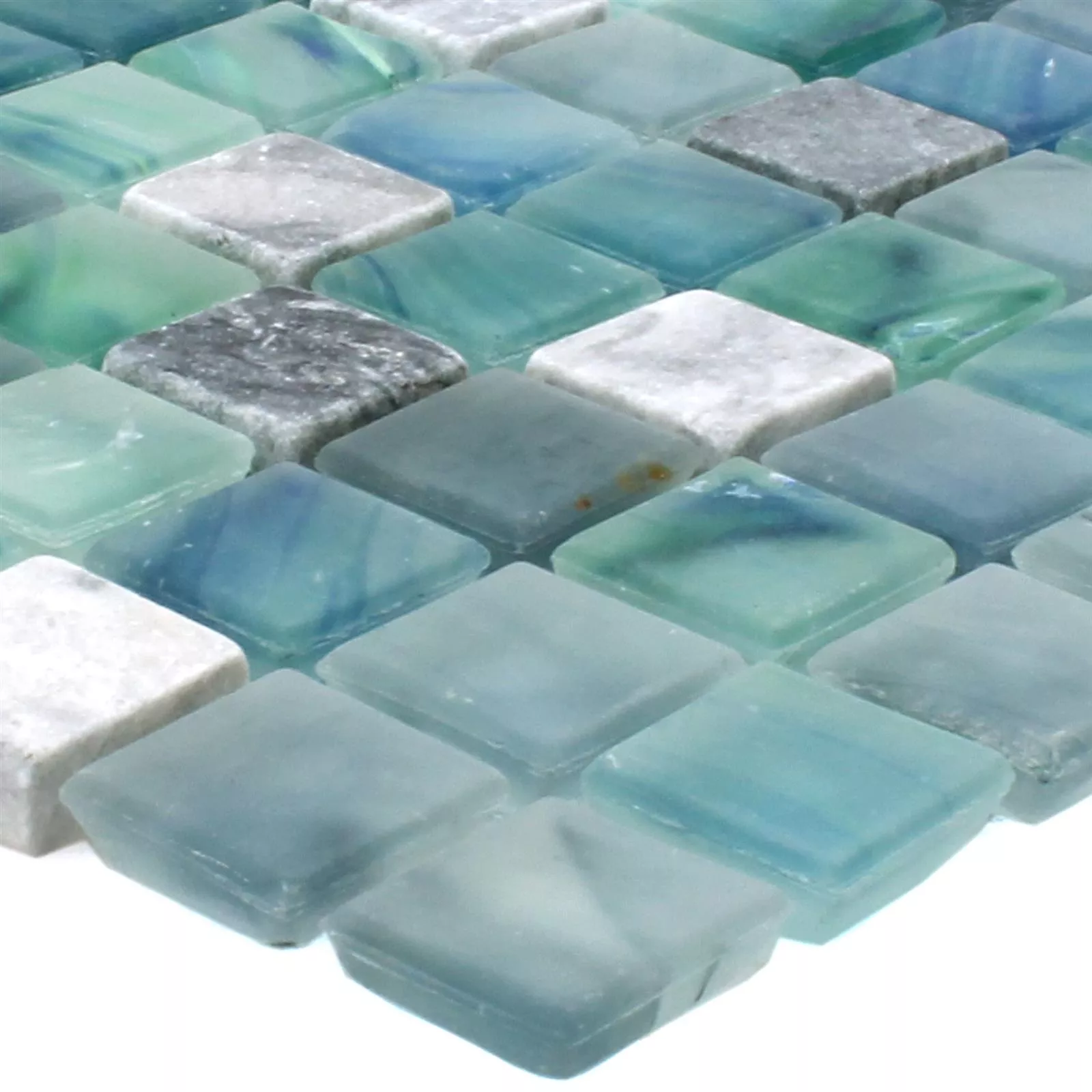 Mosaik Mayon Glas Marmor Mix SeeGrön Mosaik Mayon Glas Marmor Mix SeeGrön