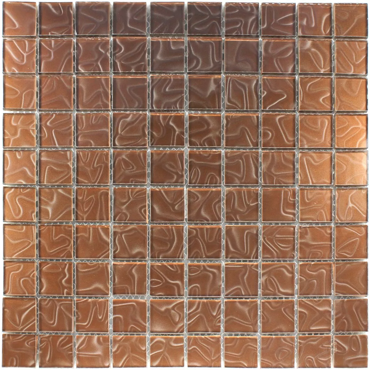 Muster von Mosaikfliesen Glas Calypso Braun