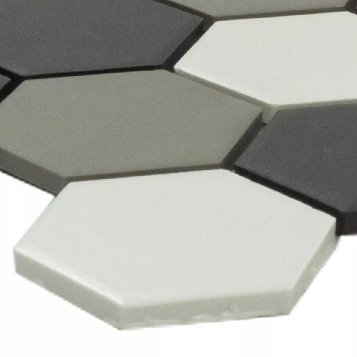 Keramik Mosaikfliese Hexagon Bern Schwarz Weiss Keramik Mosaikfliese Hexagon Bern Schwarz Weiss