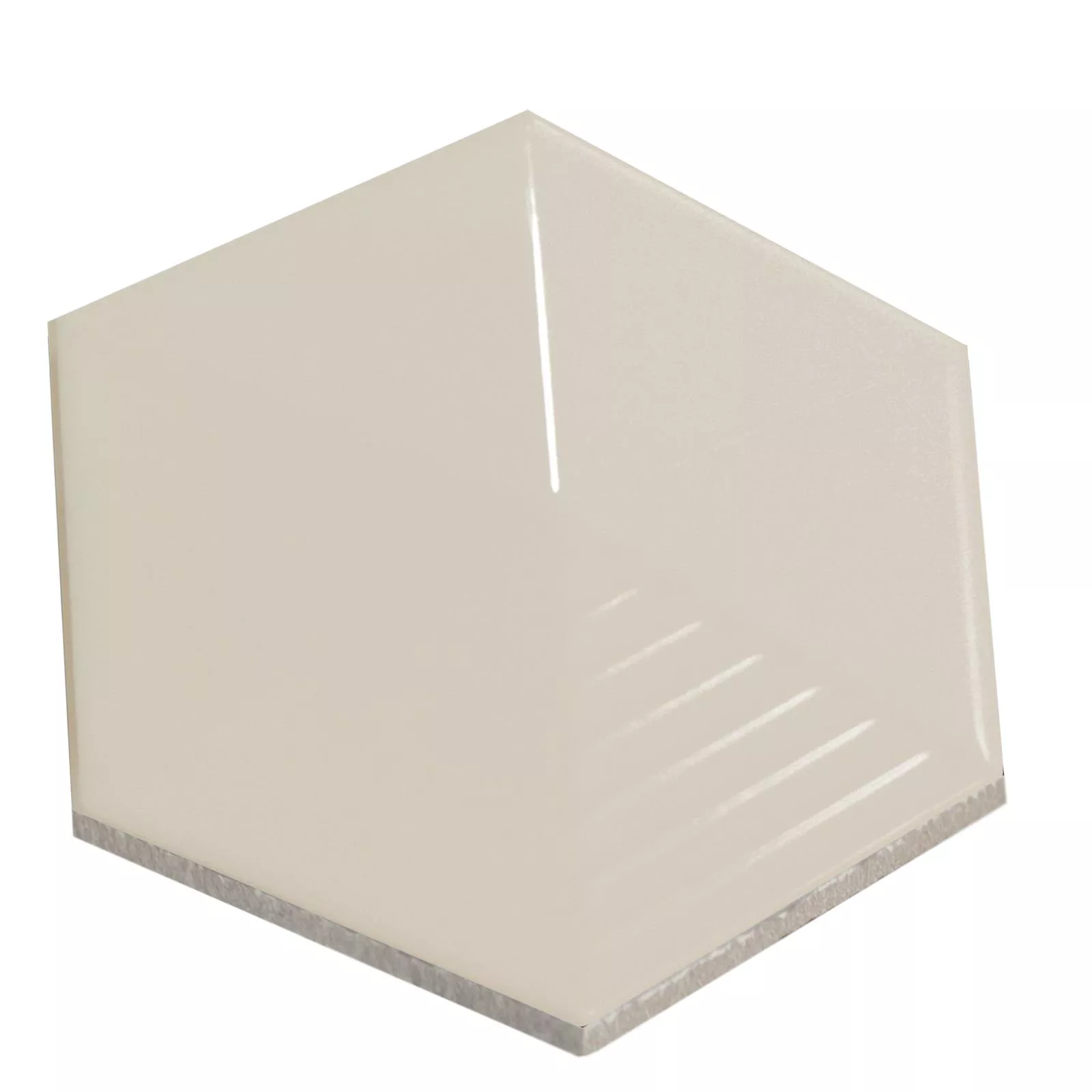 Muster Wandfliesen Rockford 3D Hexagon 12,4x10,7cm Beige