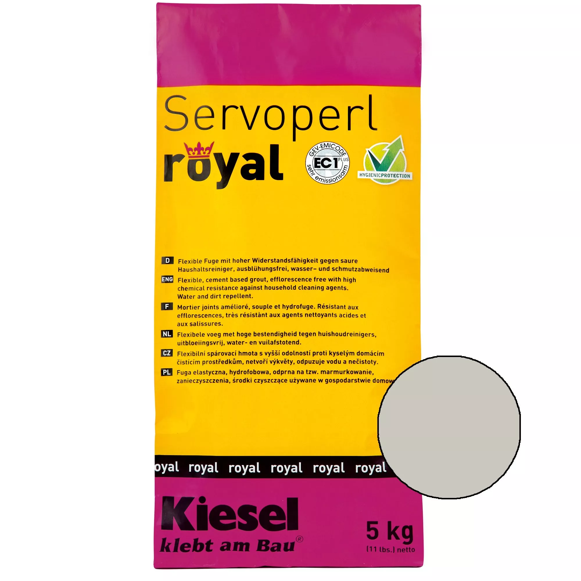 Kiesel Servoperl royal - Fugenmasse - 5 Kg Silbergrau