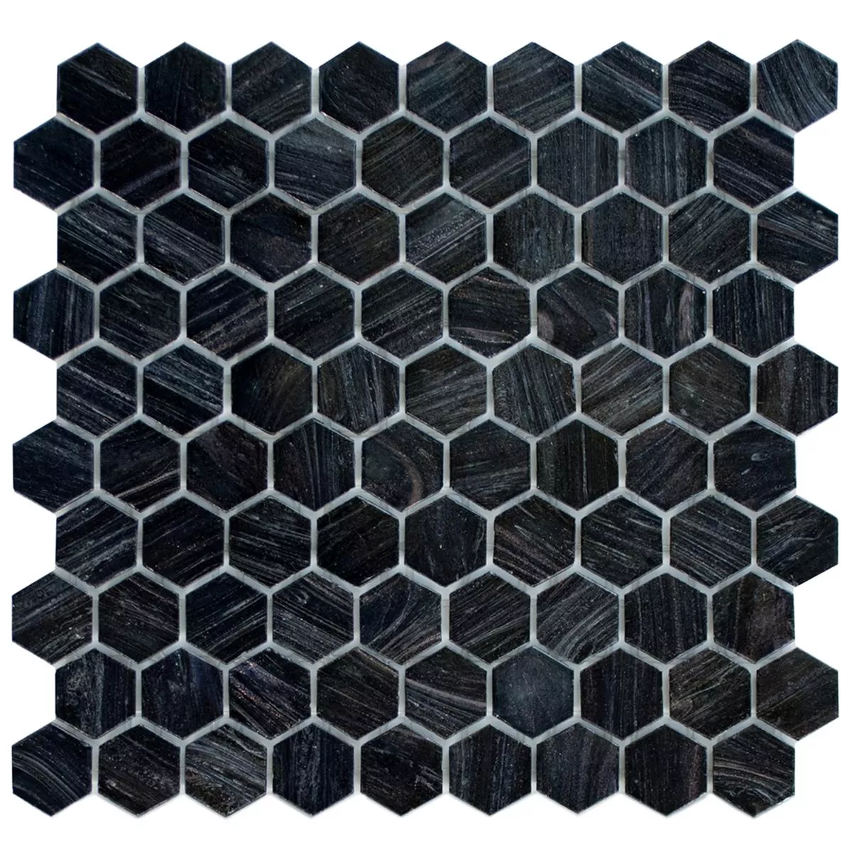 Glasmosaik Plattor Trend-Vi Hexagon 260 Antracit Glasmosaik Plattor Trend-Vi Hexagon 260 Antracit