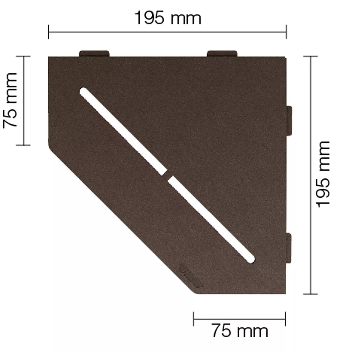 Wandablage Duschablage Schlüter 5eck 19,5x19,5cm Pure Bronze