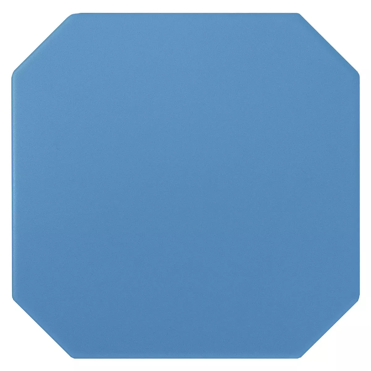 Feinsteinzeug Fliesen Genexia Uni Blau Octagon 20x20cm