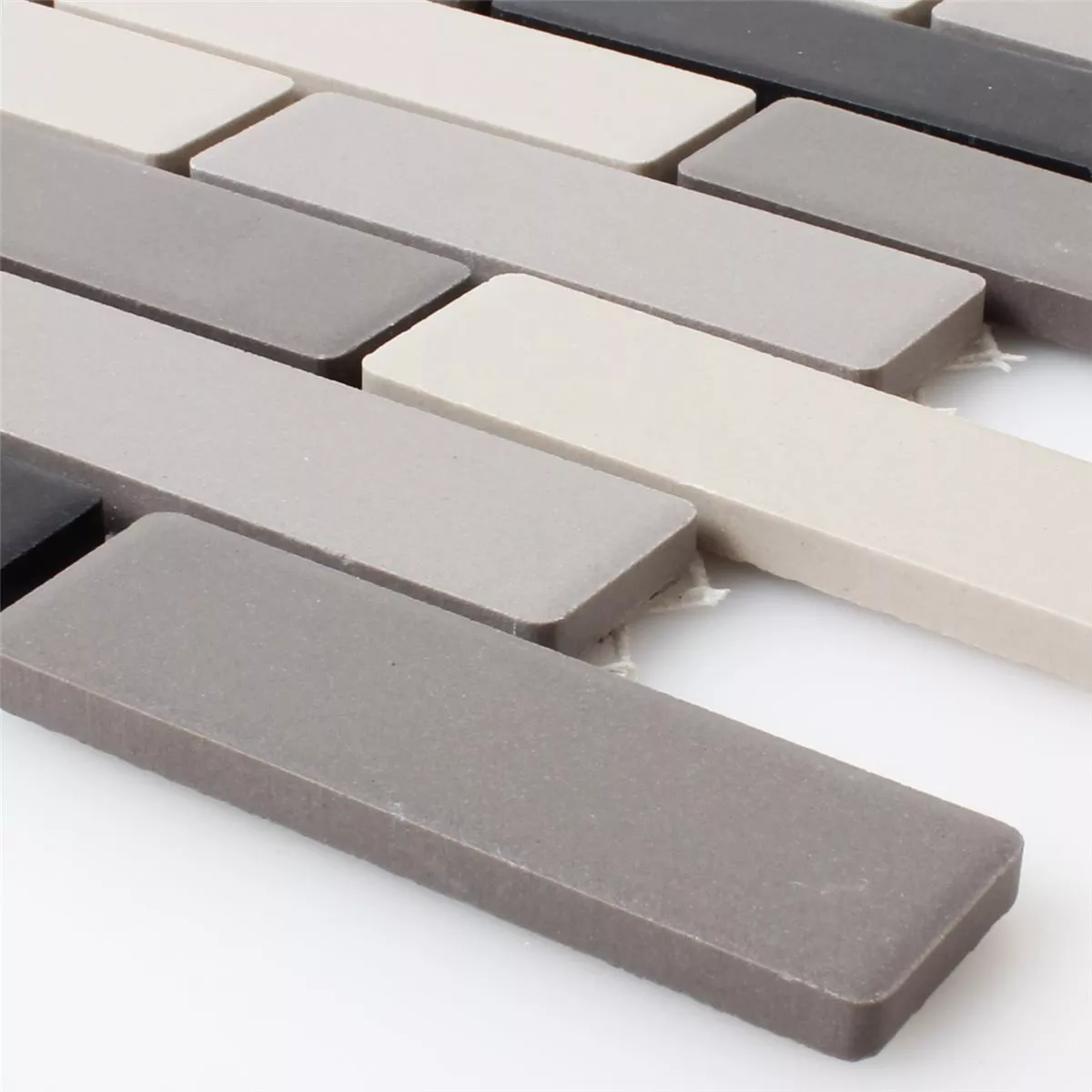 Mosaik Keramik Beige Grå Oglaserad Mosaik Keramik Beige Grå Oglaserad