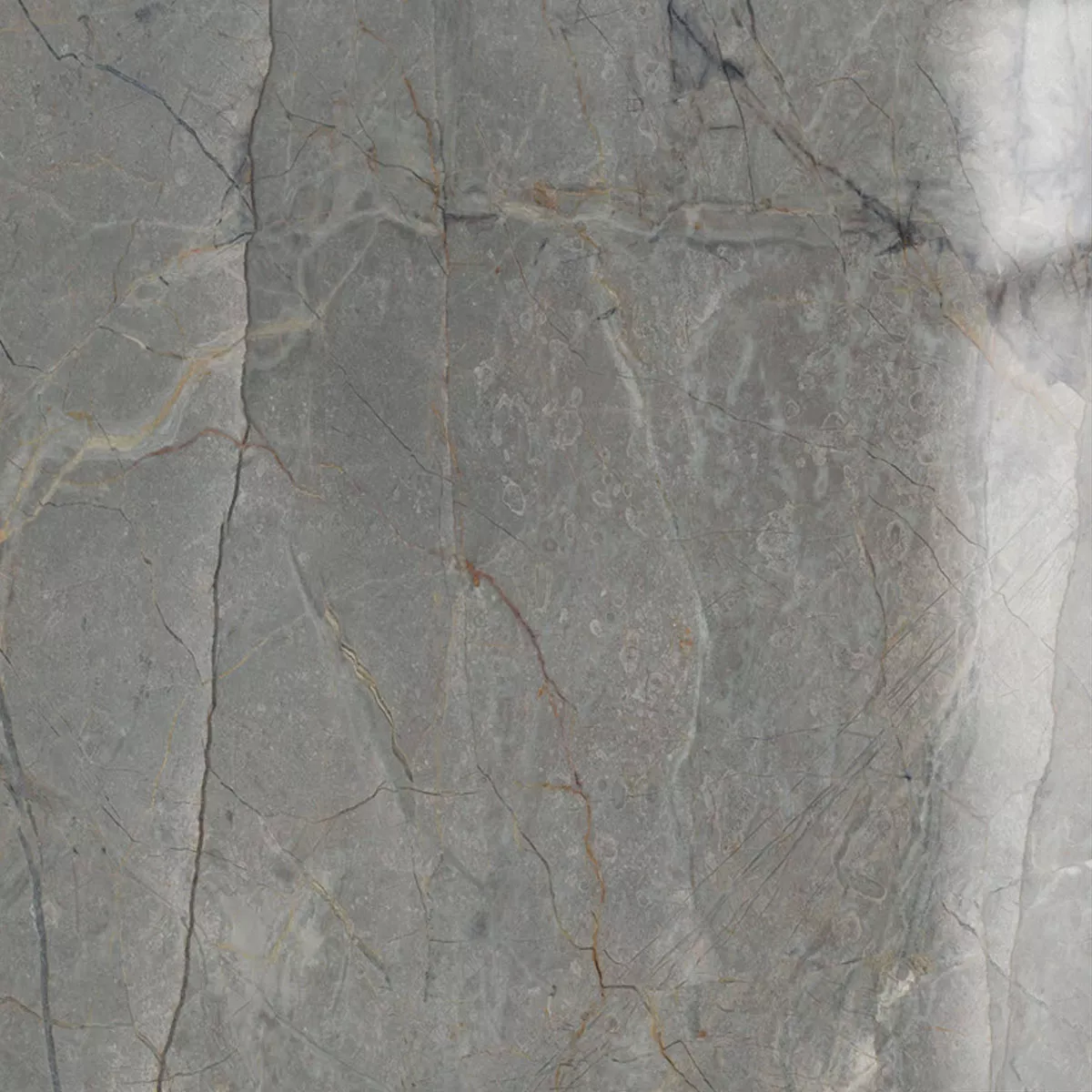 Bodenfliesen Ancona Marmoroptik Grau Poliert Glänzend 60x60cm