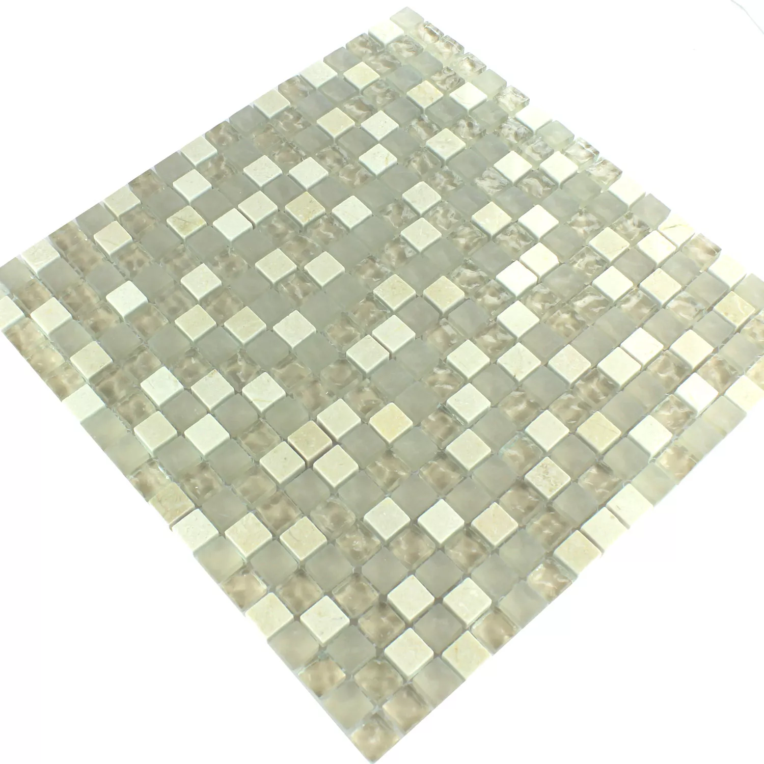 Mosaikfliesen Glas Marmor Barbuda Creme