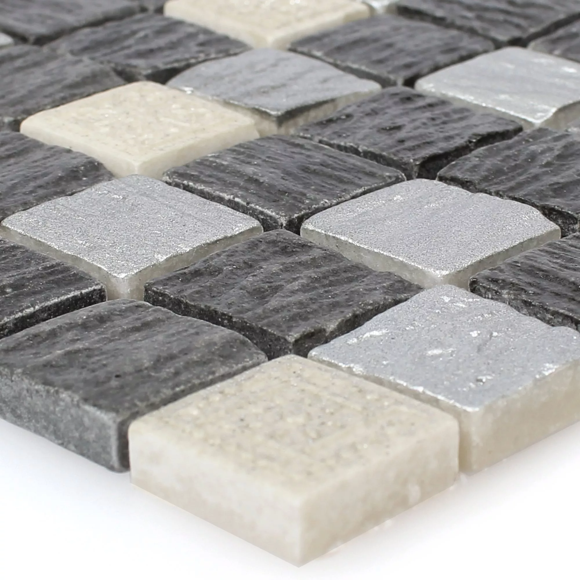 Glasmosaik Natursten Kakel Colicos Grå Svart Silver Glasmosaik Natursten Kakel Colicos Grå Svart Silver