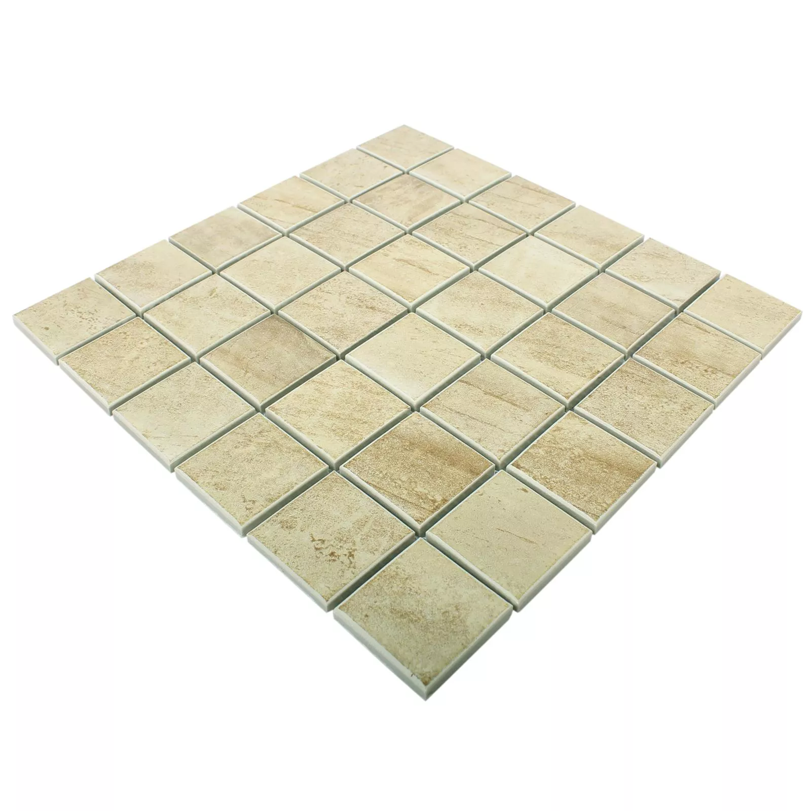 Keramik Betonoptik Mosaikfliesen Shepherd Beige