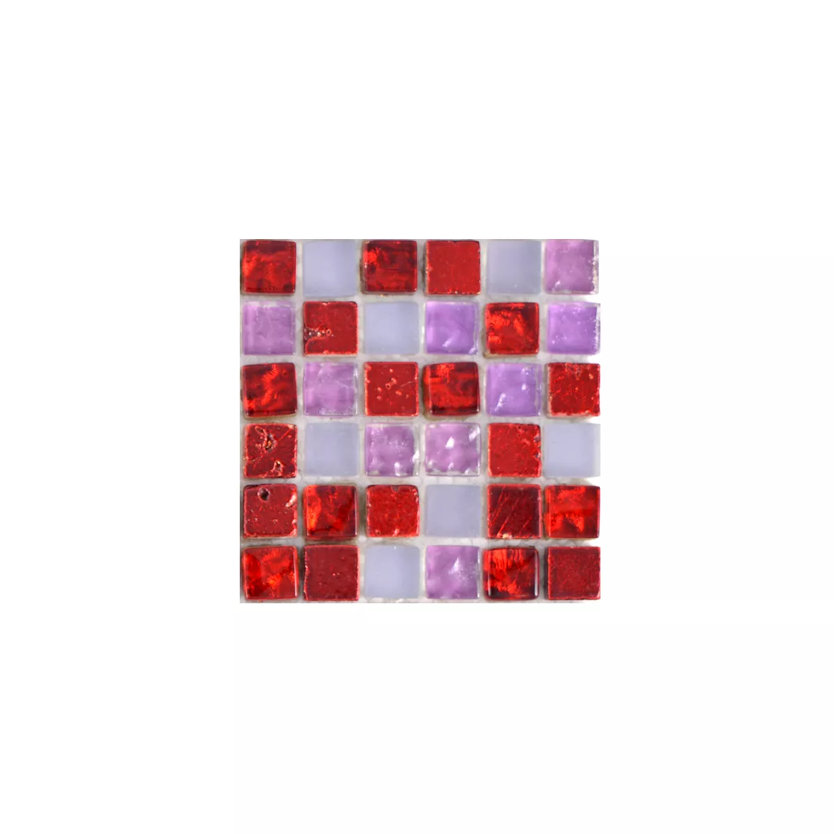 Muster von Glasmosaik Natursteinfliesen Cleopatra Pink Rot Weiß