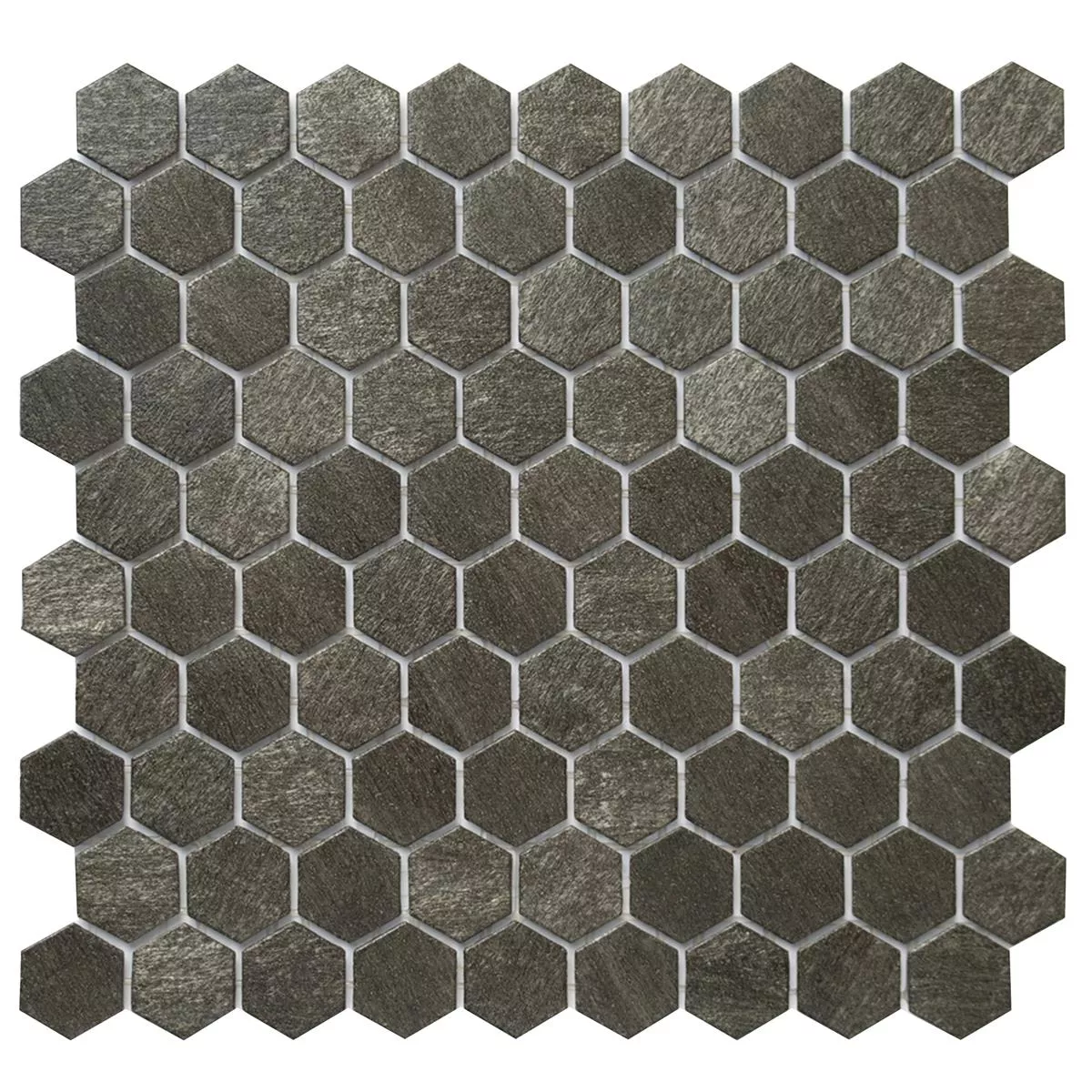 Glasmosaik Plattor Trend-Vi Hexagon 2124 Mörkgrå Glasmosaik Plattor Trend-Vi Hexagon 2124 Mörkgrå