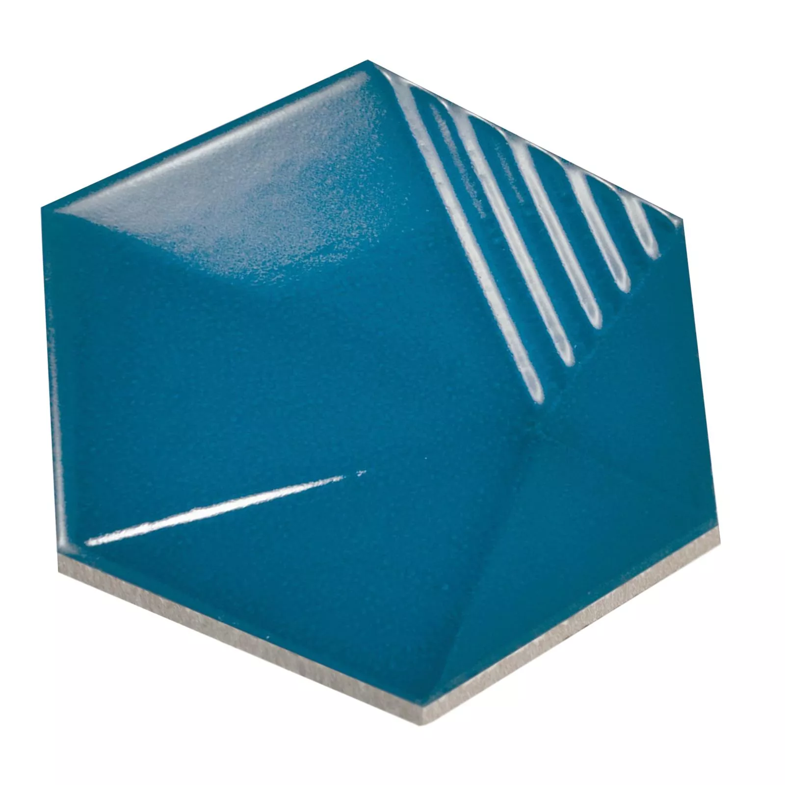 Wandfliesen Rockford 3D Hexagon 12,4x10,7cm Blau