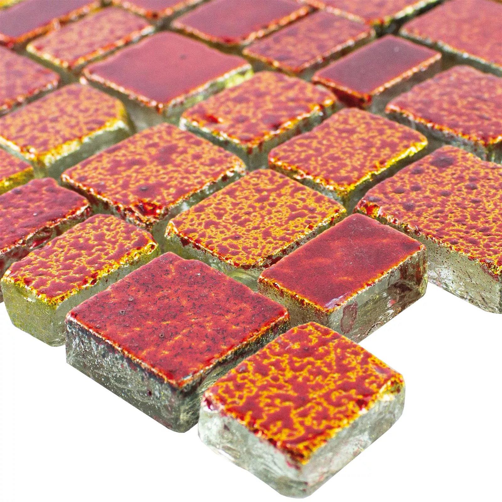Glas Mosaik Economy Röd Gul Glas Mosaik Economy Röd Gul