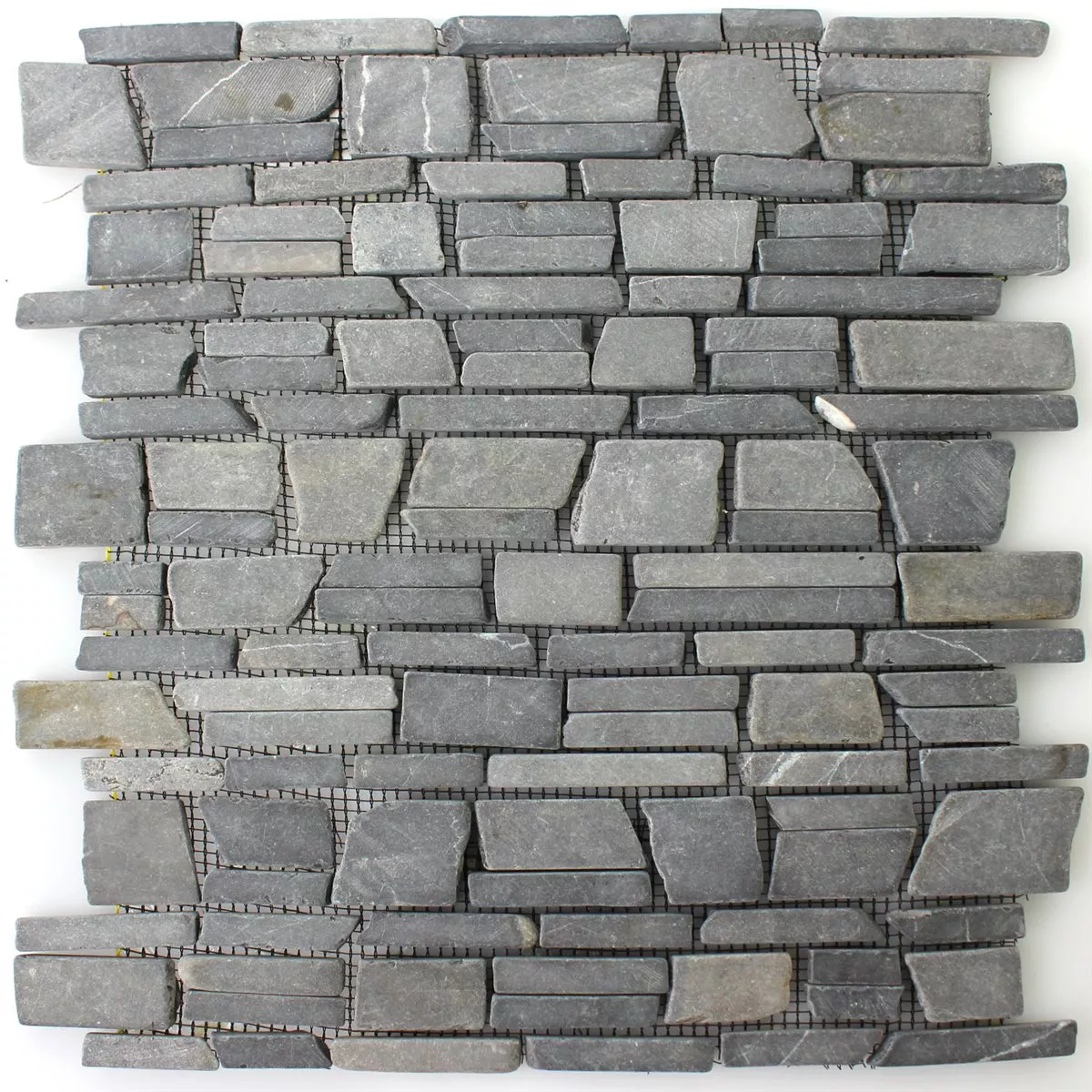 Mosaikfliesen Marmor Naturstein Brick Neromarquina