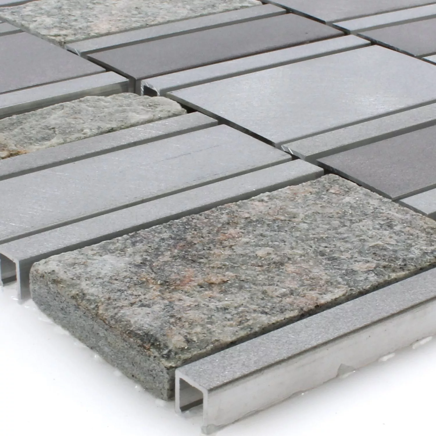 Mosaik Natursten Aluminium Avanti Grå Mosaik Natursten Aluminium Avanti Grå