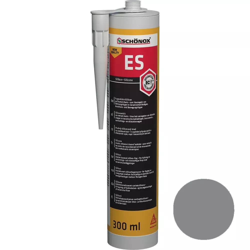 Schönox ES Platinumgrå silikonfogmassa (300 ml) Schönox ES Platinumgrå silikonfogmassa (300 ml)