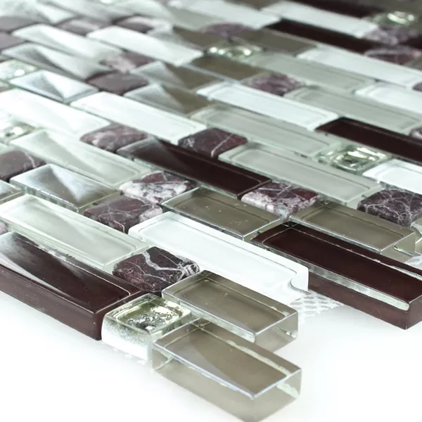 Mosaik Glas Marmor Lila Brun 3 Mix Format Mosaik Glas Marmor Lila Brun 3 Mix Format