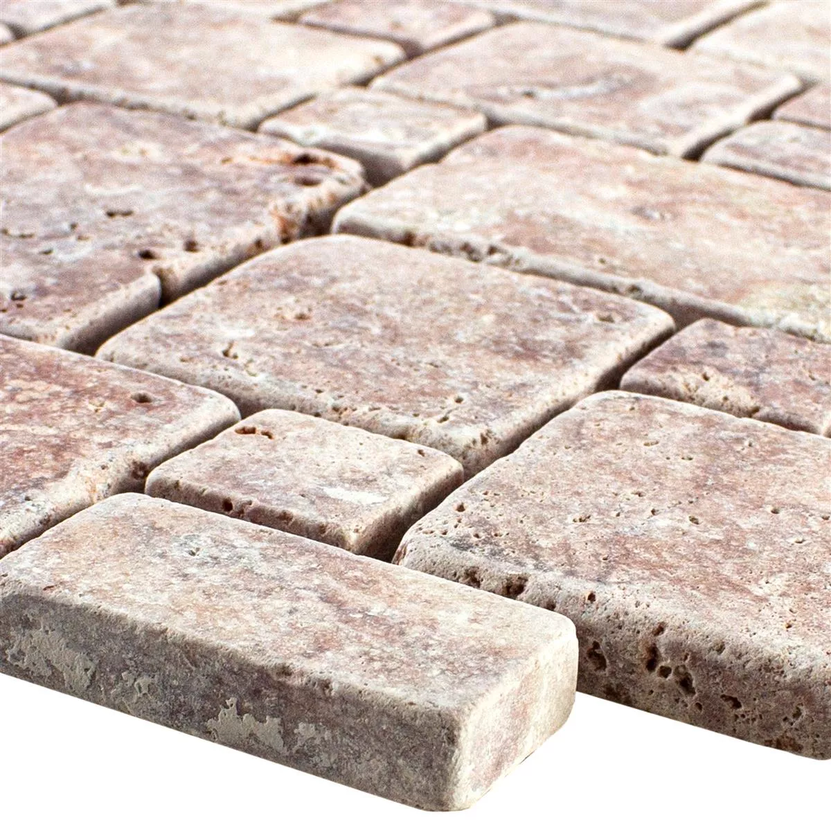 Natursten Travertin Mosaik LaGrange Röd Natursten Travertin Mosaik LaGrange Röd