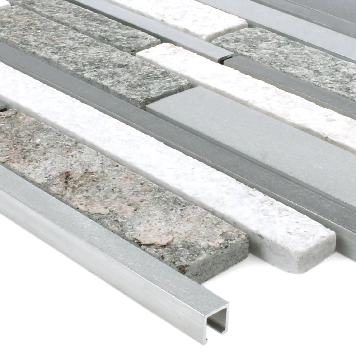Mosaik Wolga Kvartsit Aluminium Mix Mosaik Wolga Kvartsit Aluminium Mix
