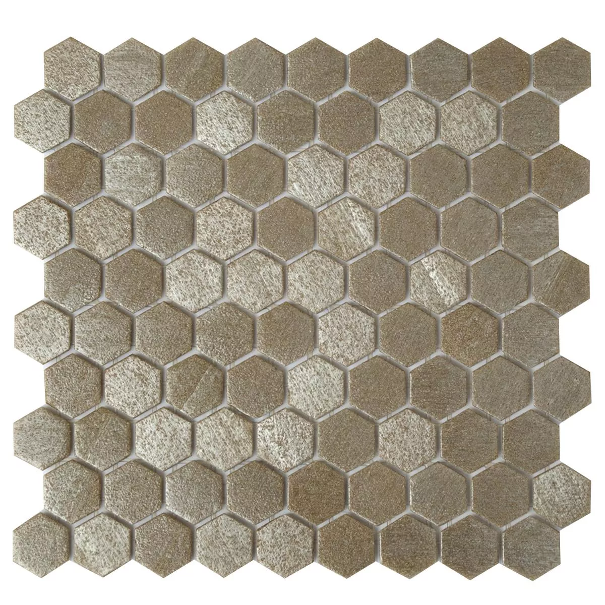 Glasmosaik Plattor Trend-Vi Hexagon 2120 Ljusbrun Glasmosaik Plattor Trend-Vi Hexagon 2120 Ljusbrun