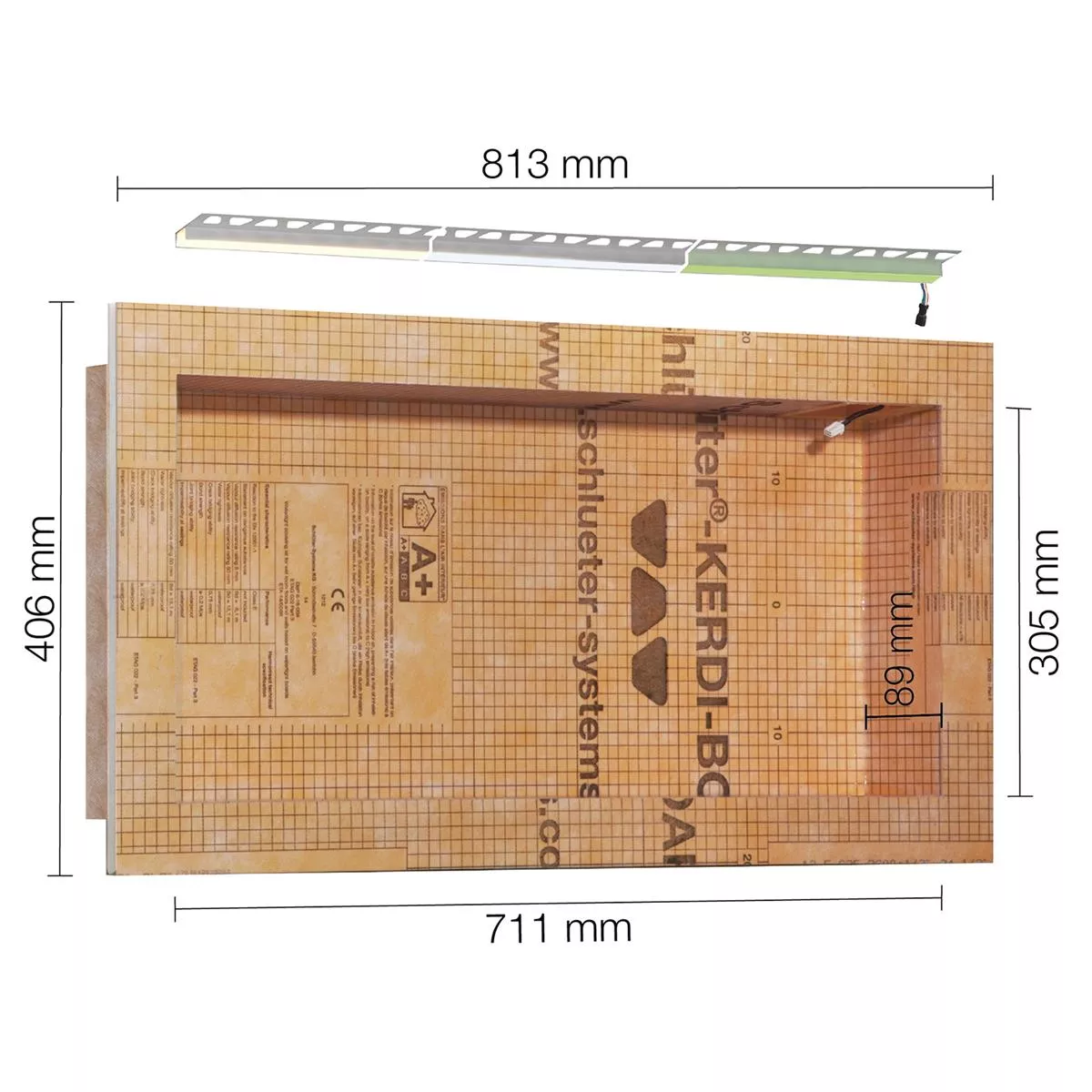 Schlüter Kerdi Board NLT Nischen Set LED-Beleuchtung