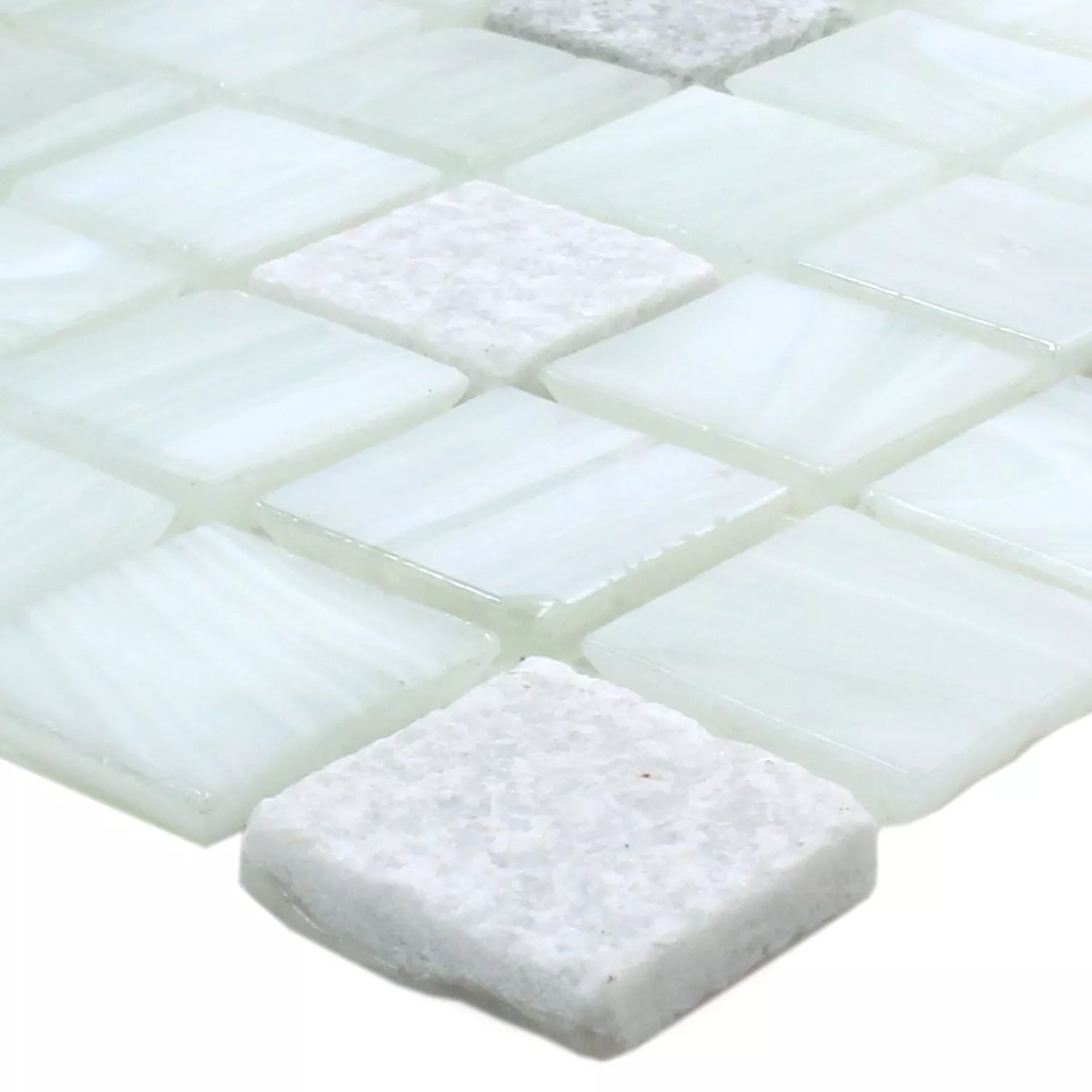 Glas Natursten Mosaik Daily Rush Vit Cream Glas Natursten Mosaik Daily Rush Vit Cream