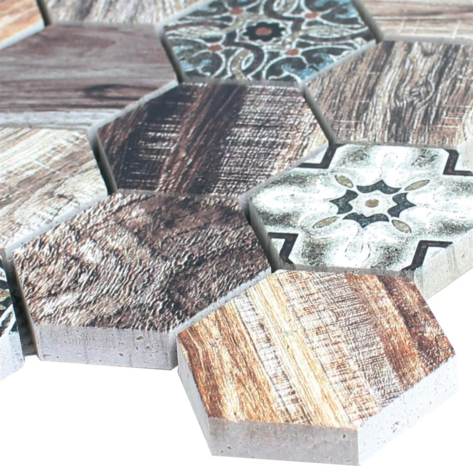 Natursten Mosaik Plattor Kapstadt Träimitation Brun Natursten Mosaik Plattor Kapstadt Träimitation Brun