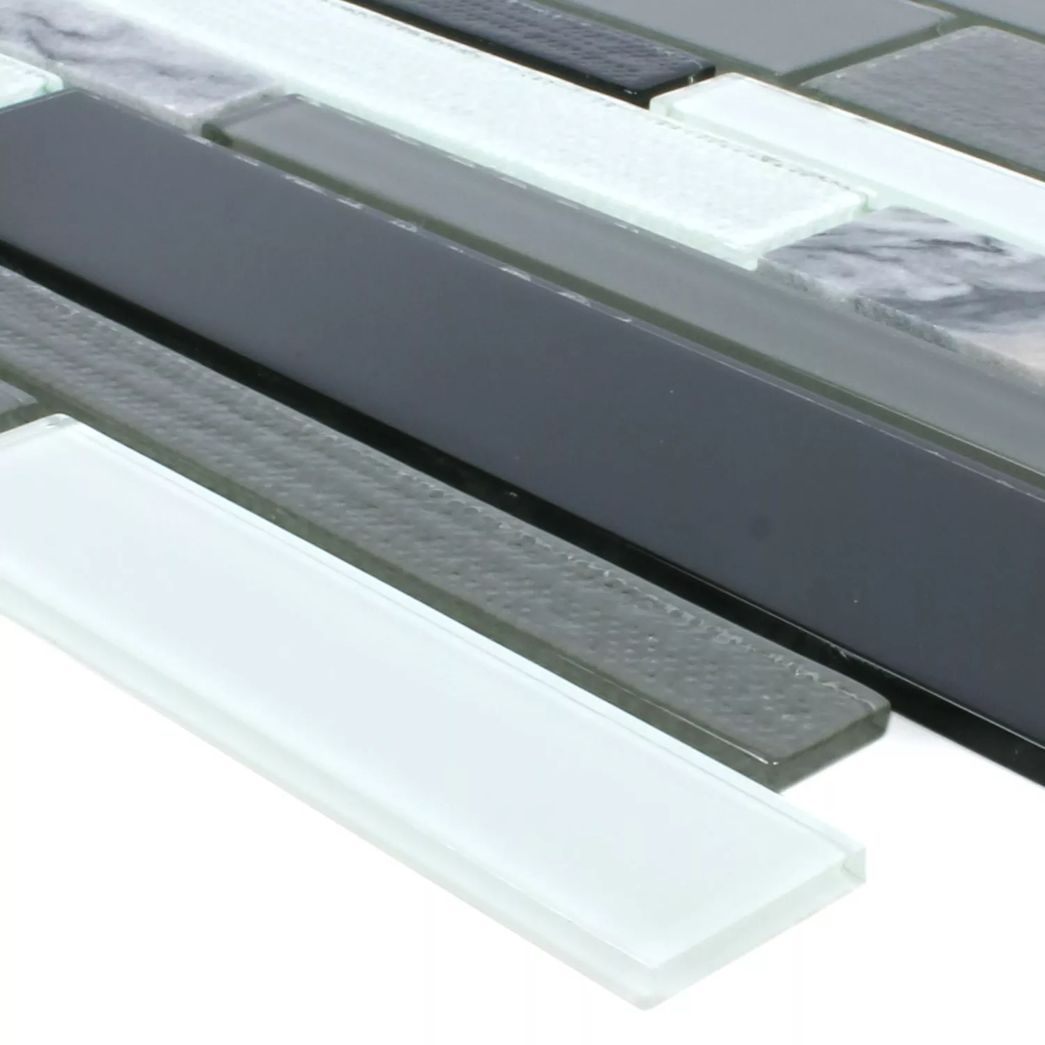 Mosaik Glas Natursten Kalamos Svart Vit Mosaik Glas Natursten Kalamos Svart Vit