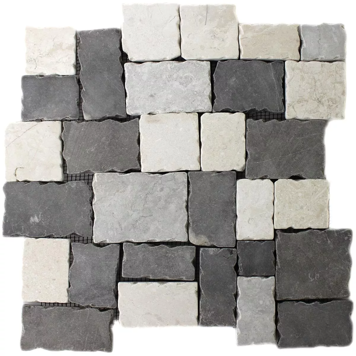 Mosaikfliesen Naturstein Schwarz Grau Beige