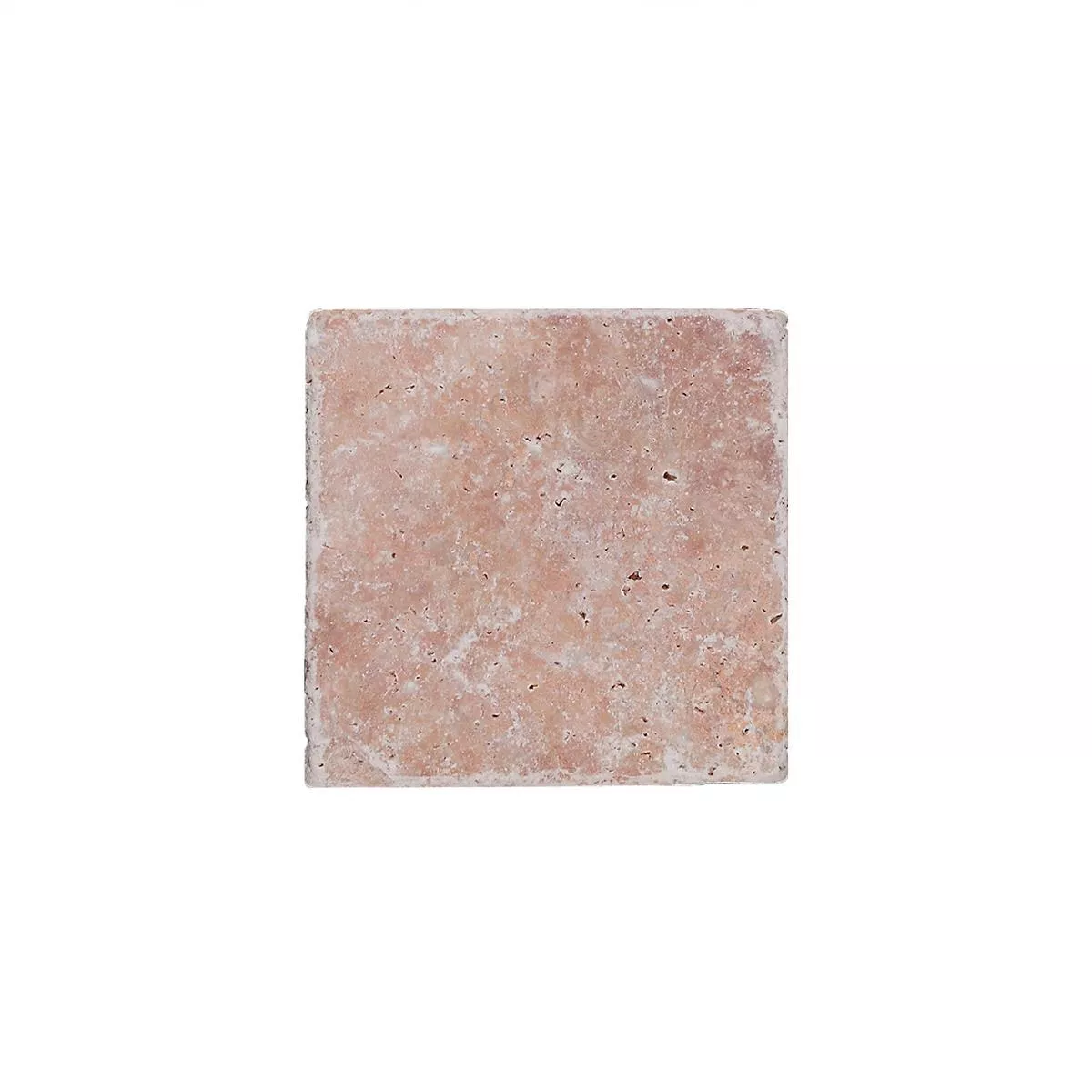 Muster Natursteinfliesen Travertin Usantos Rosso 10x10cm