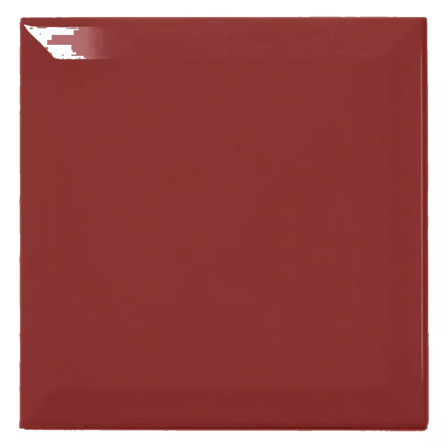 Metrofliese Rot Glänzend 15x15 cm Facette Eris Burdeos