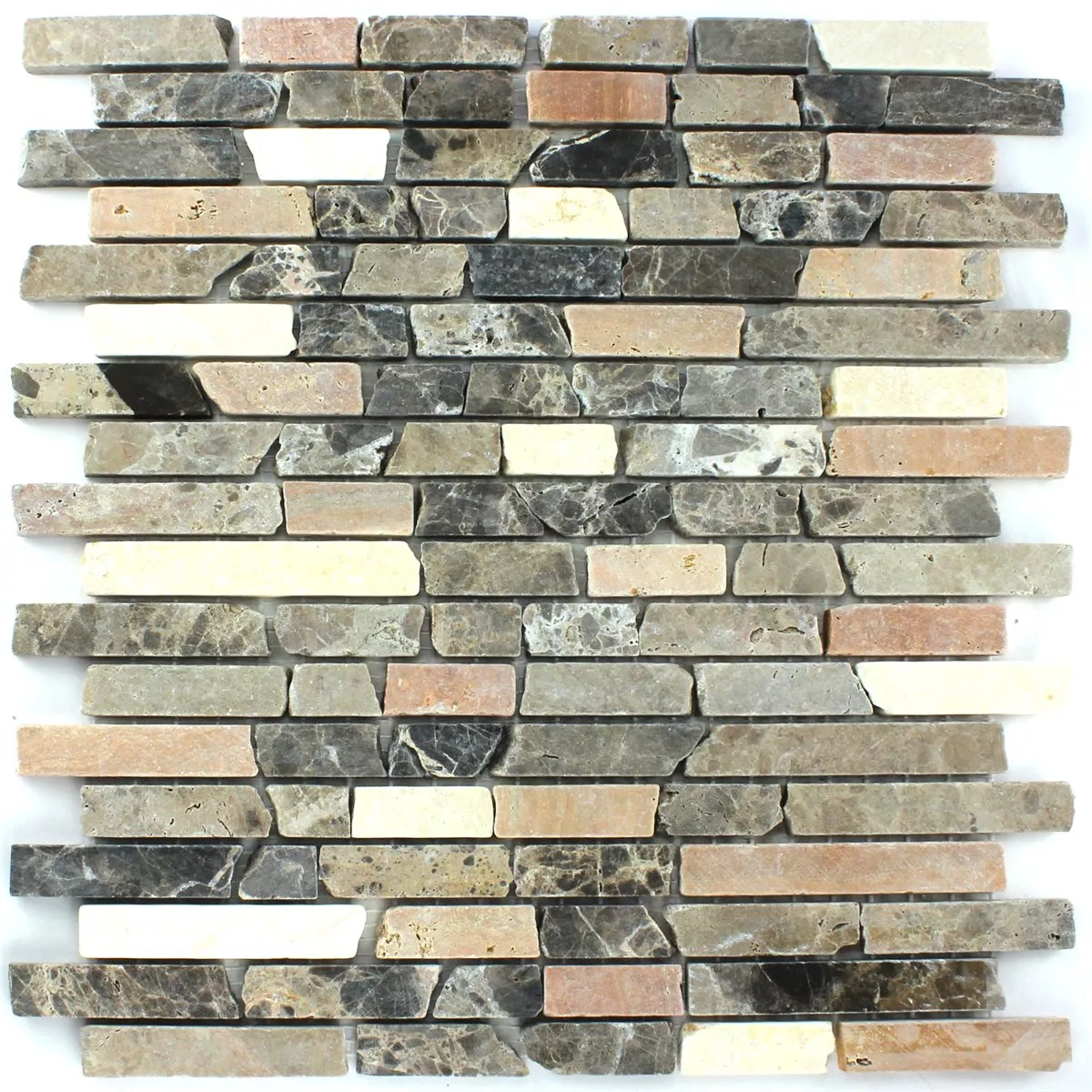 Mosaikfliesen Marmor Braun Mix