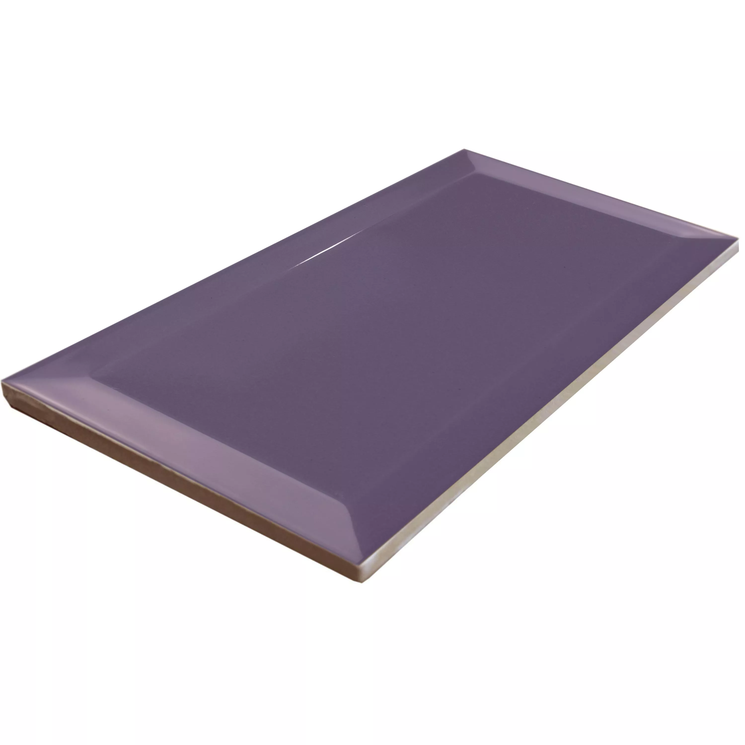 Muster Metro Wandfliesen Brussel Facette 10x20x0,7cm Morado